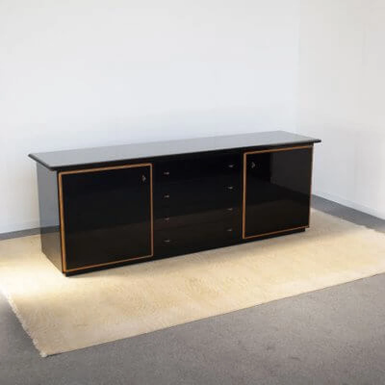 Black lacquered sideboard by Pierre Cardin, 1970s 10