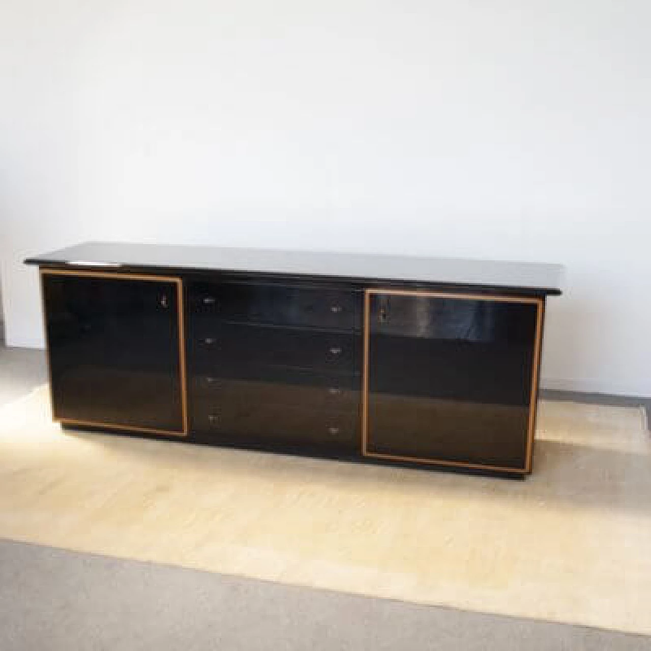 Black lacquered sideboard by Pierre Cardin, 1970s 12