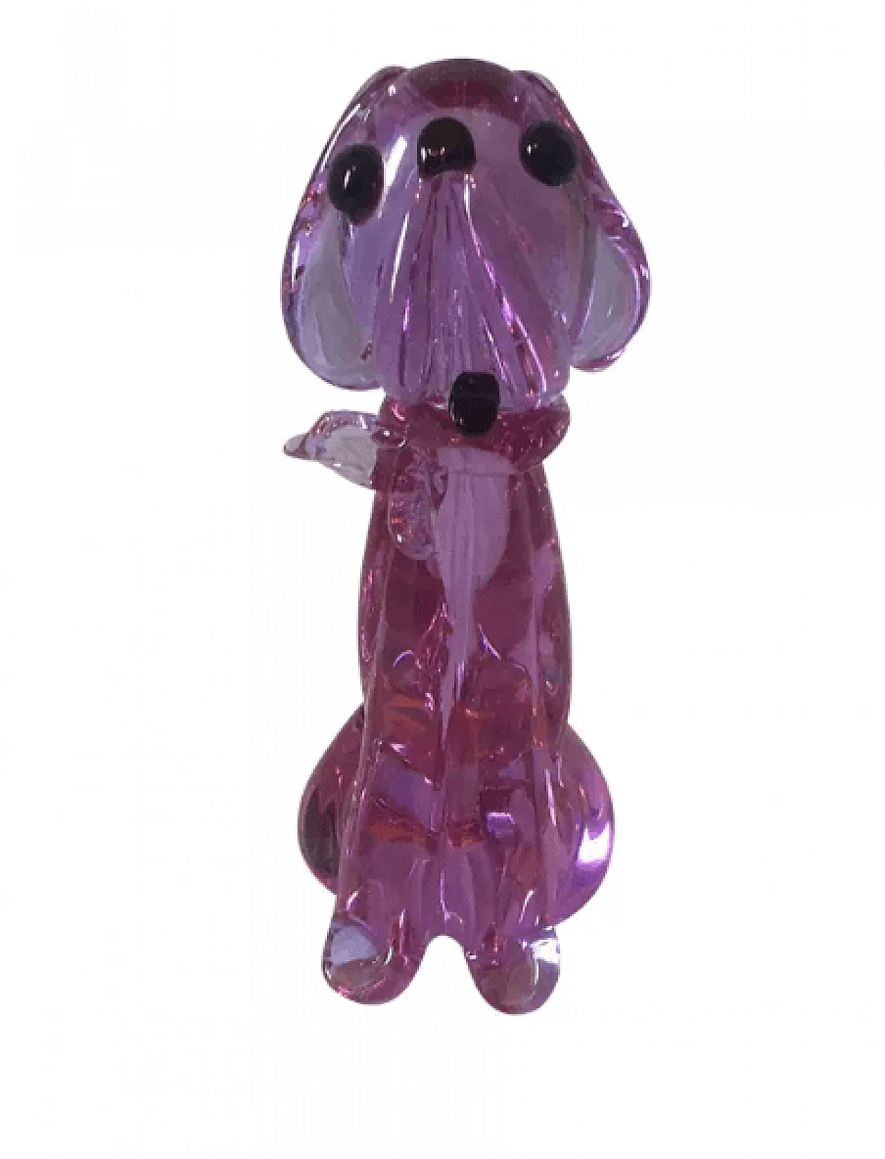 Purple dog, Murano glass pop art sculpture, 1990s 1