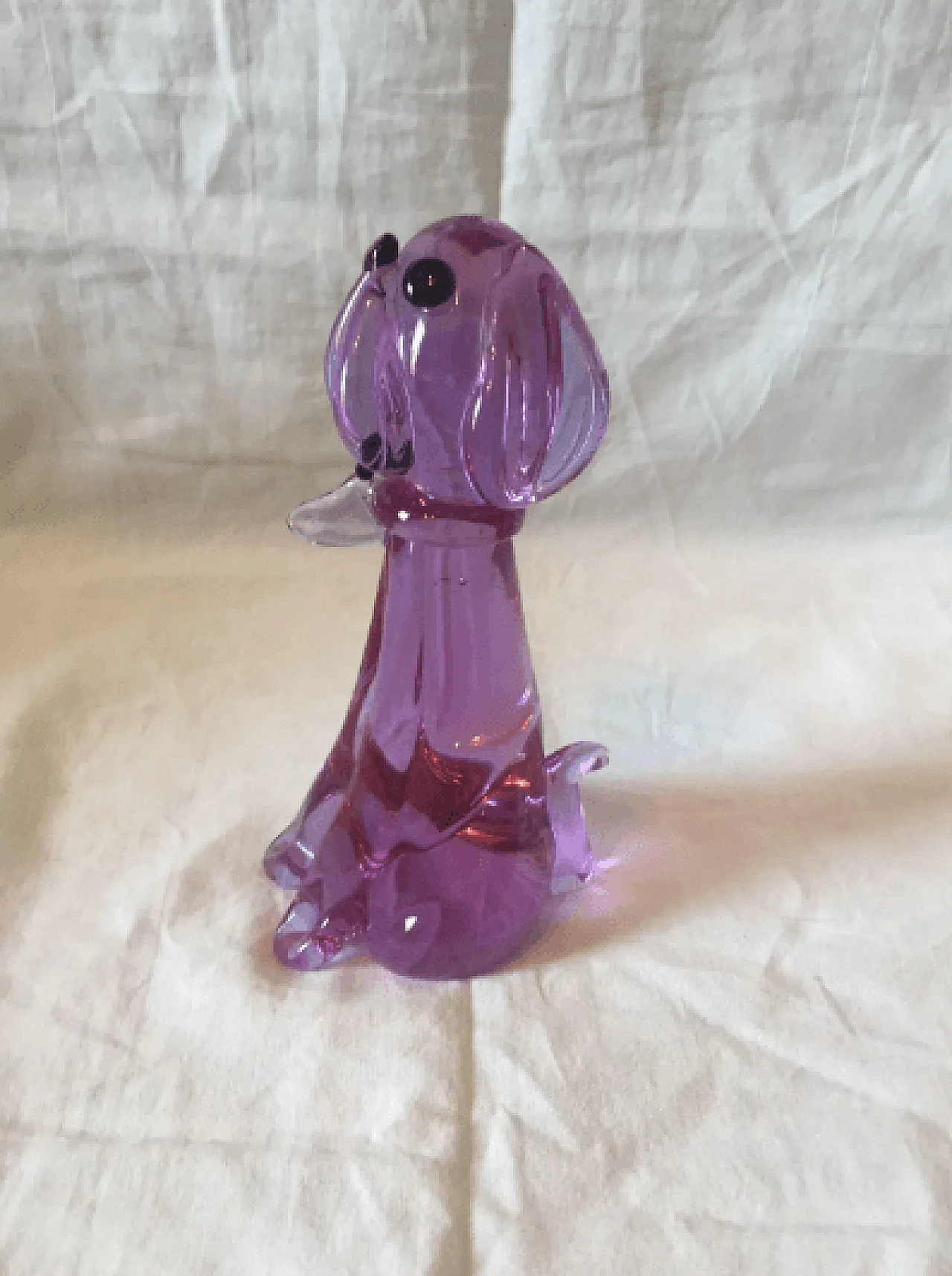 Purple dog, Murano glass pop art sculpture, 1990s 3