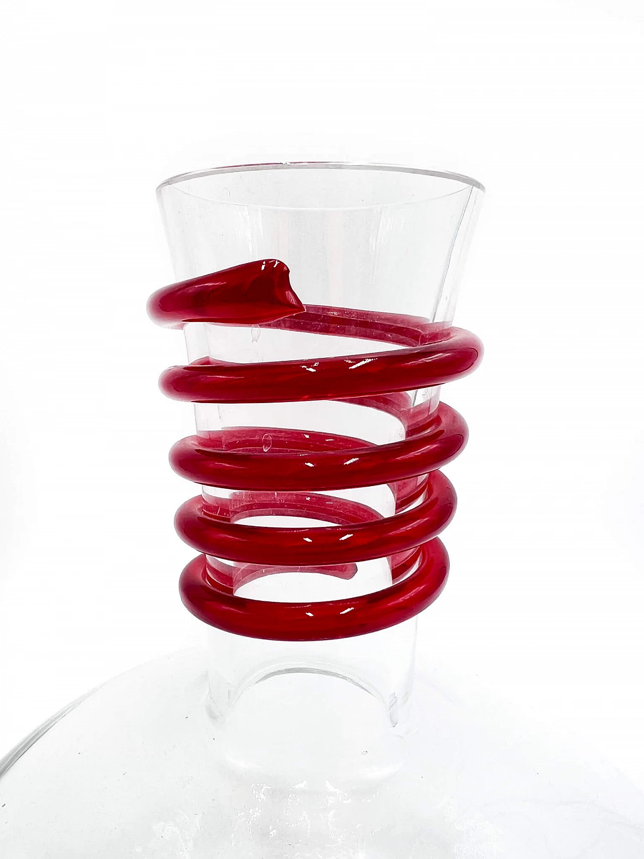 Vaso decanter in vetro di Murano di Carlo Moretti, anni '50 1