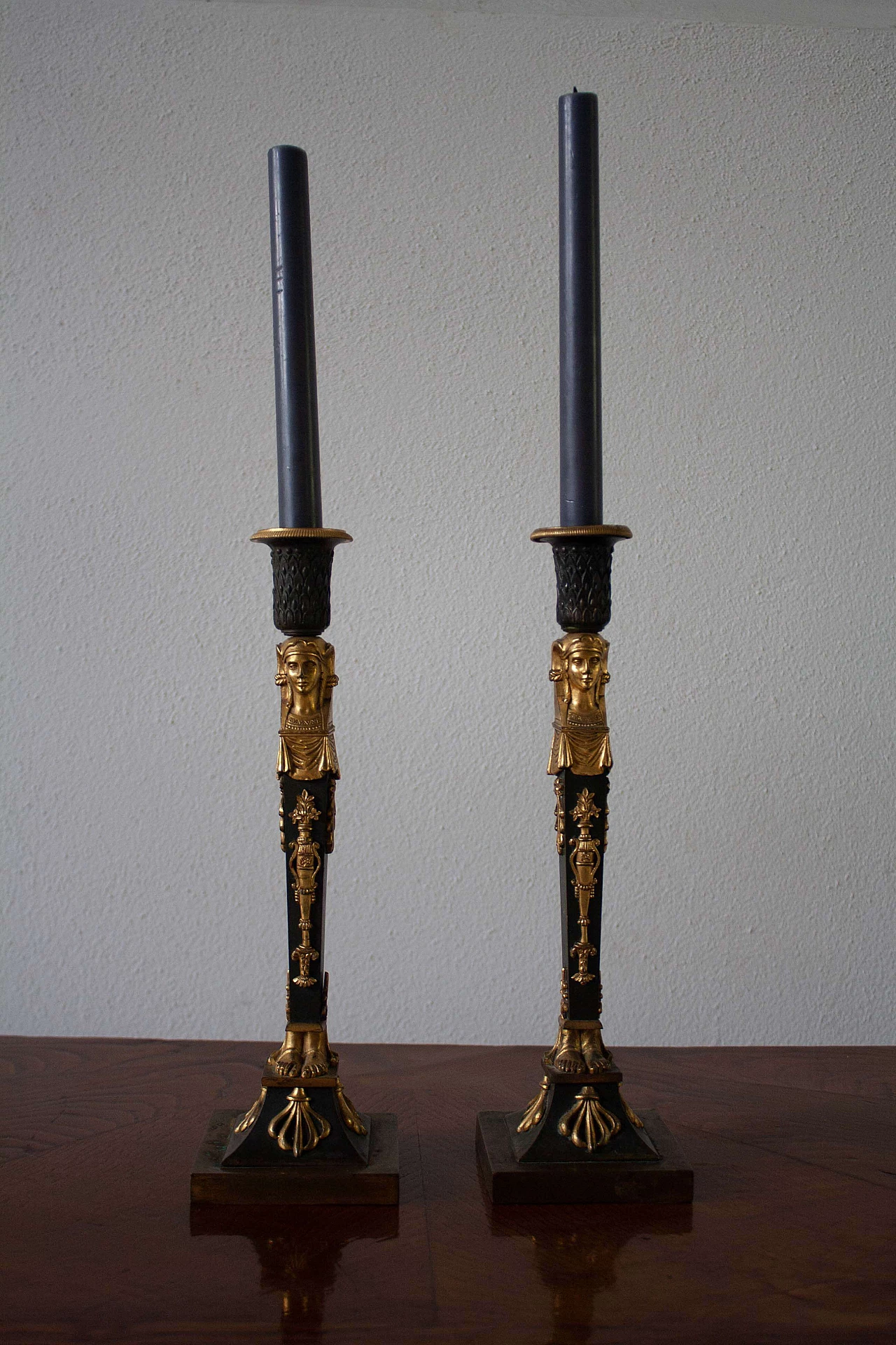 Gilded bronze candelabra, 19th century 2