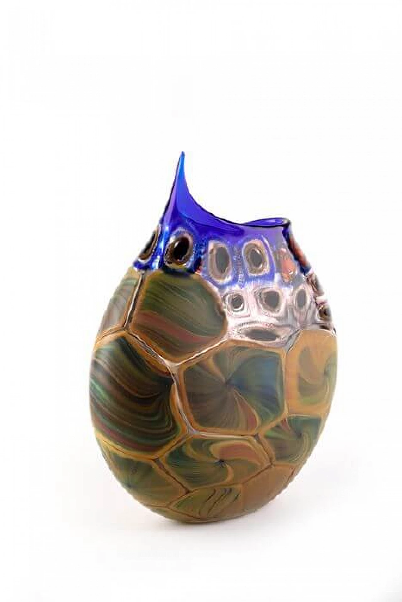 Vaso in vetro di Murano molato di Luca Vidal 2