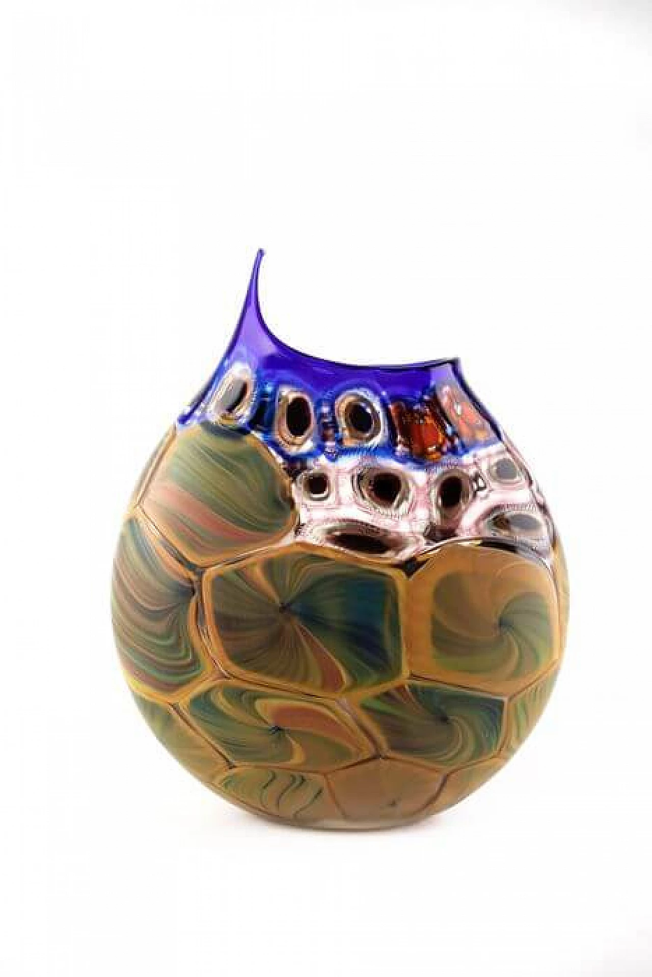 Vaso in vetro di Murano molato di Luca Vidal 3