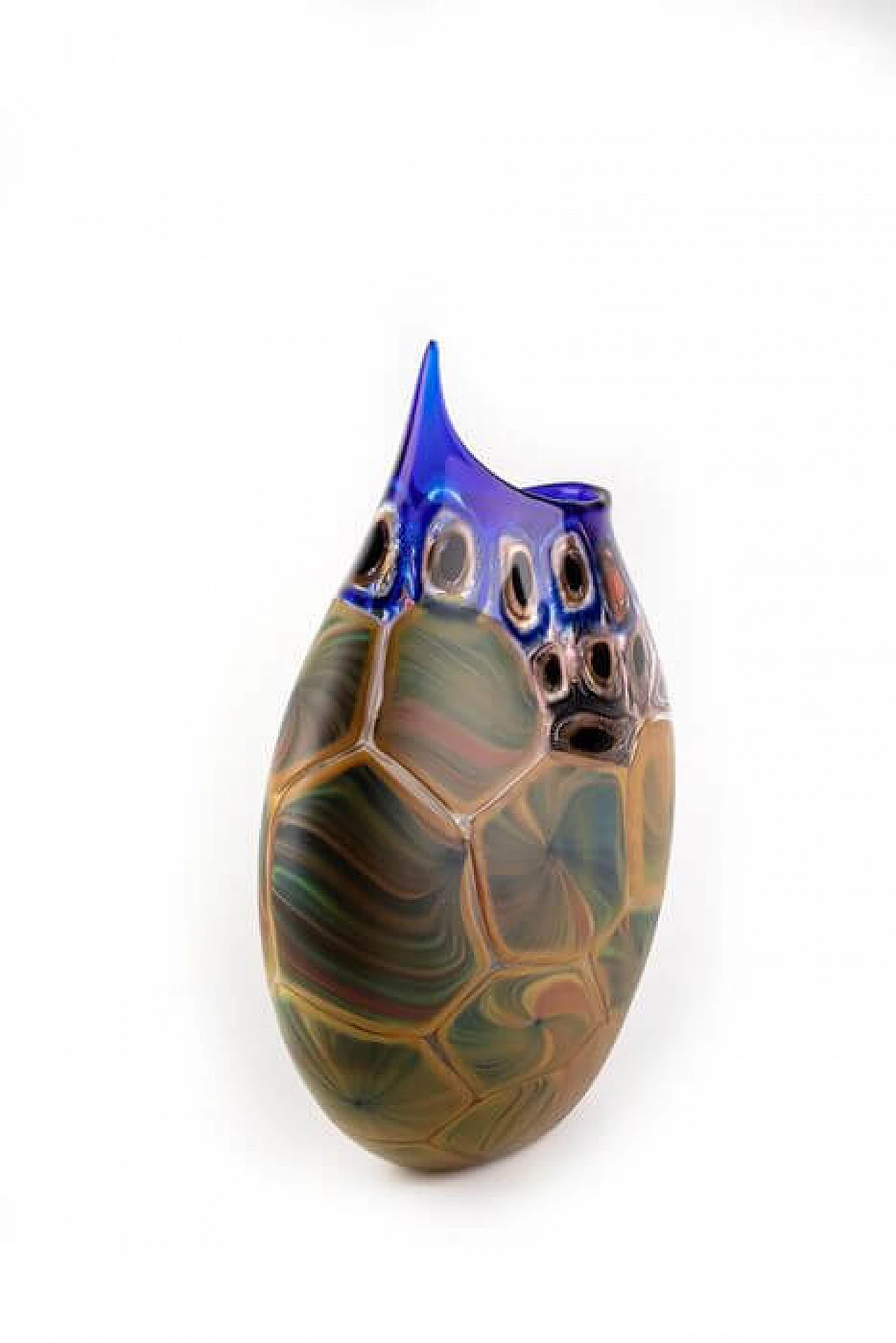 Vaso in vetro di Murano molato di Luca Vidal 4