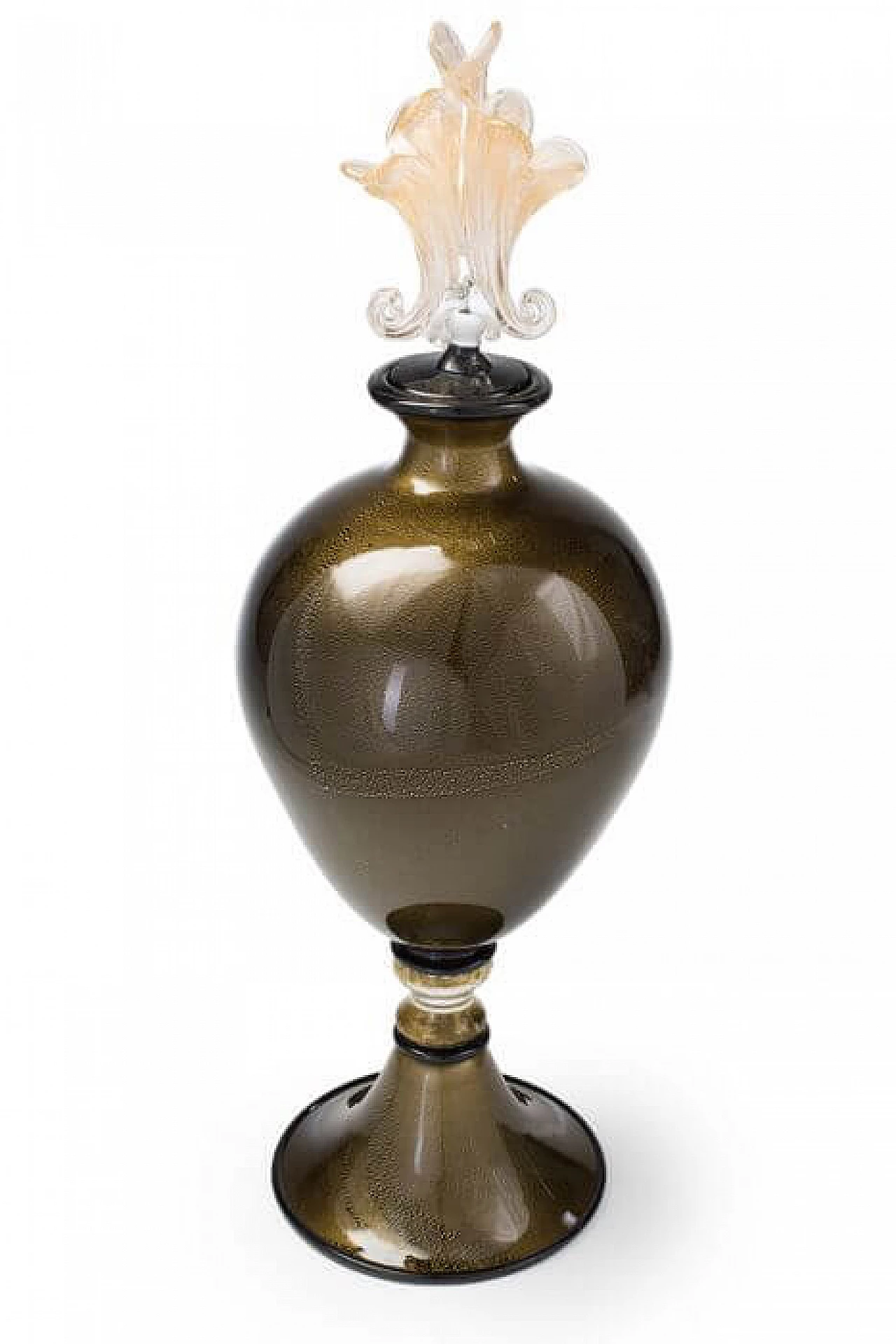 Vase in black and gold Murano glass 1