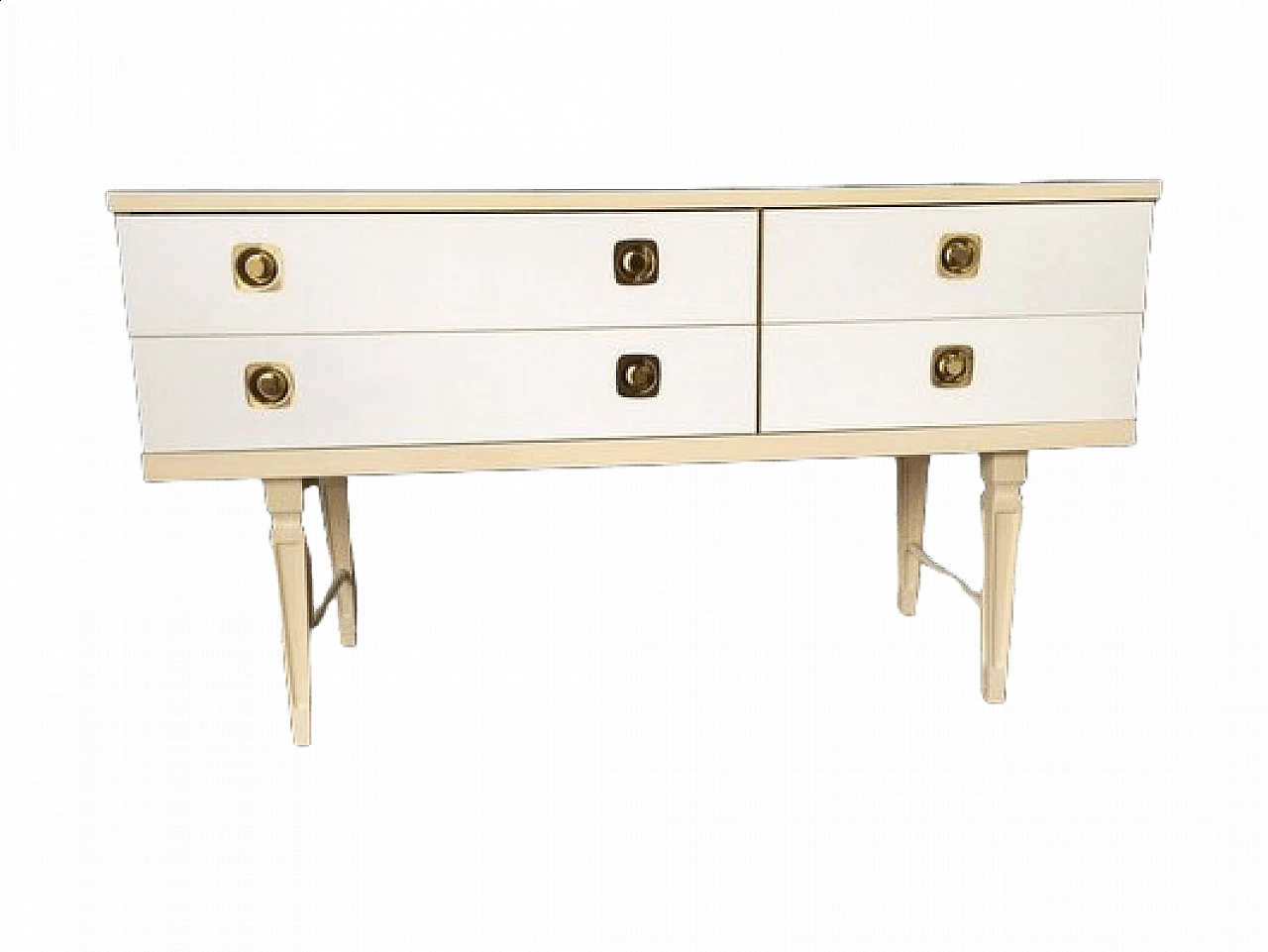 Chest of drawers in white lacquered wood by Austin Suite, 1960s 12