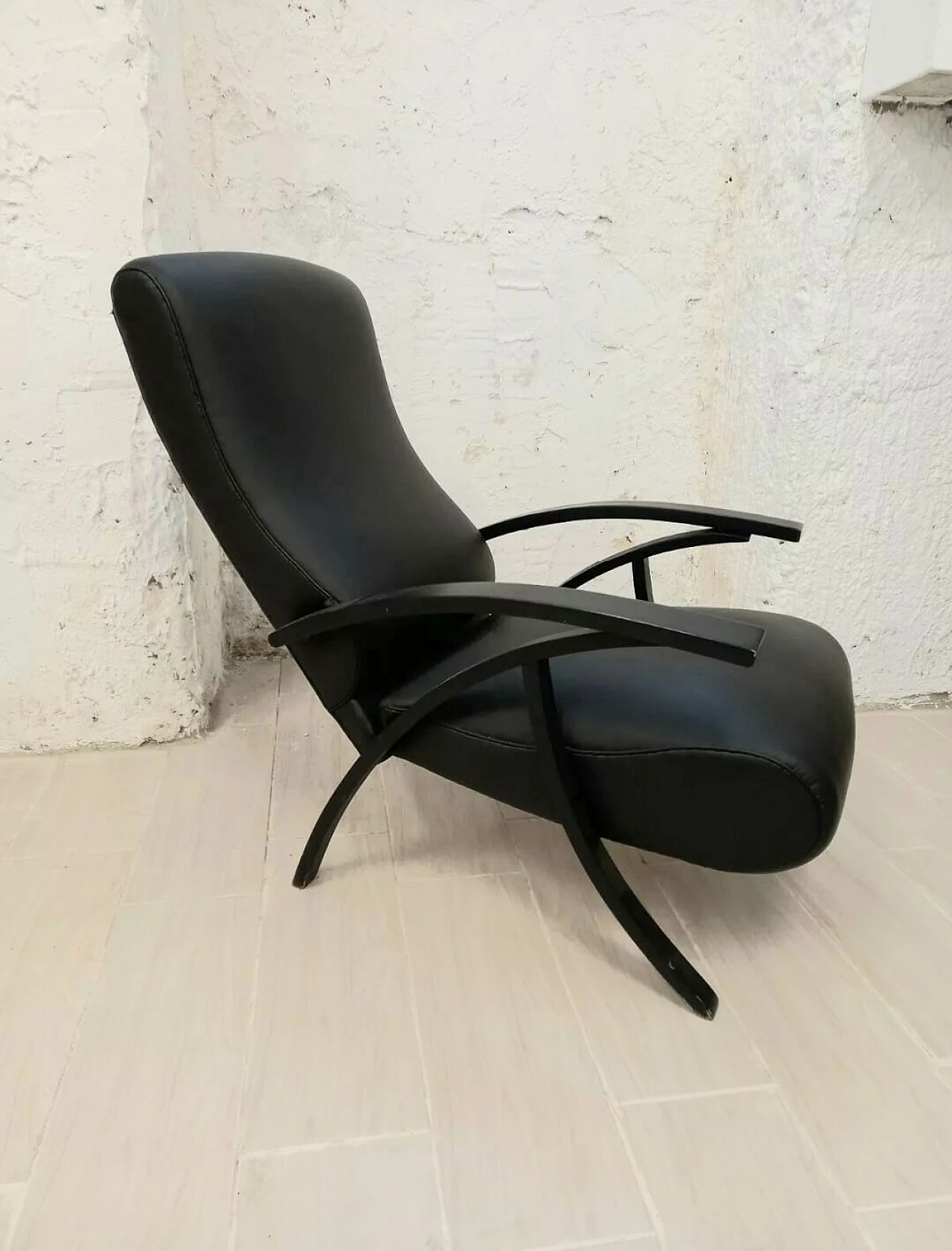 Recliner armchair in skay, 1960s 1