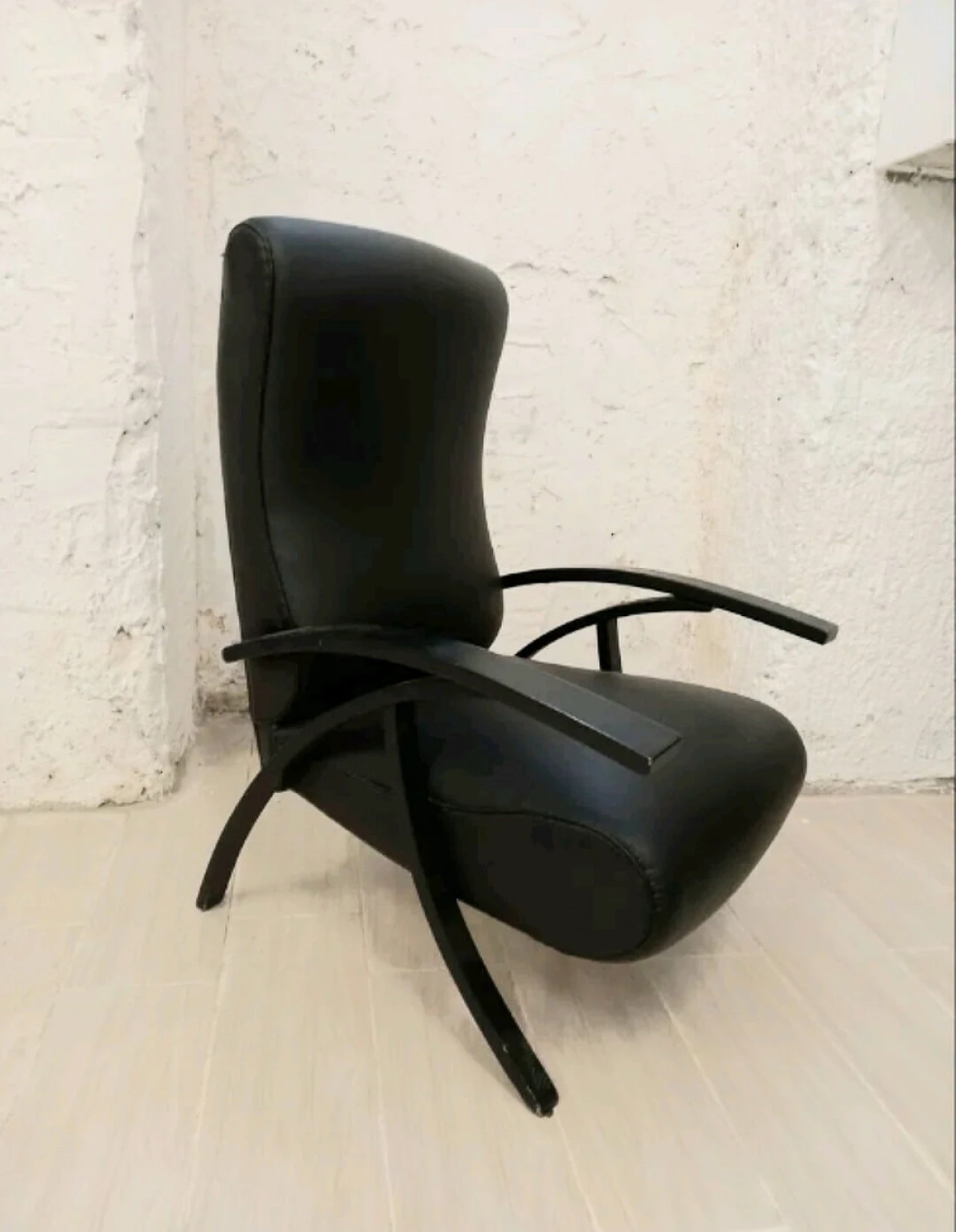 Recliner armchair in skay, 1960s 2