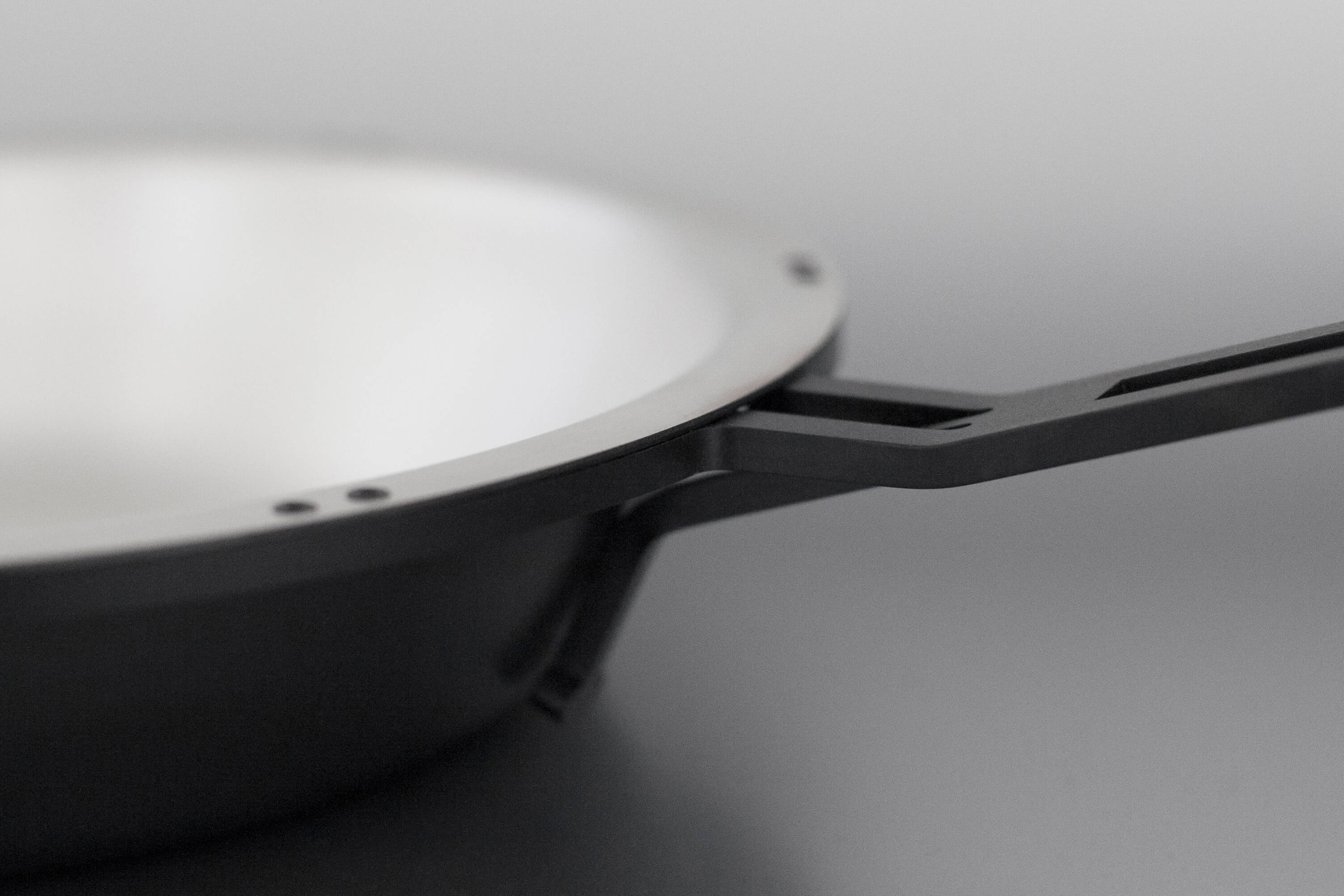 An amazing small saucepan made of iron with a pure silver coating. PAN999  Collection design by Tobia Scarpa – Gioel Milano