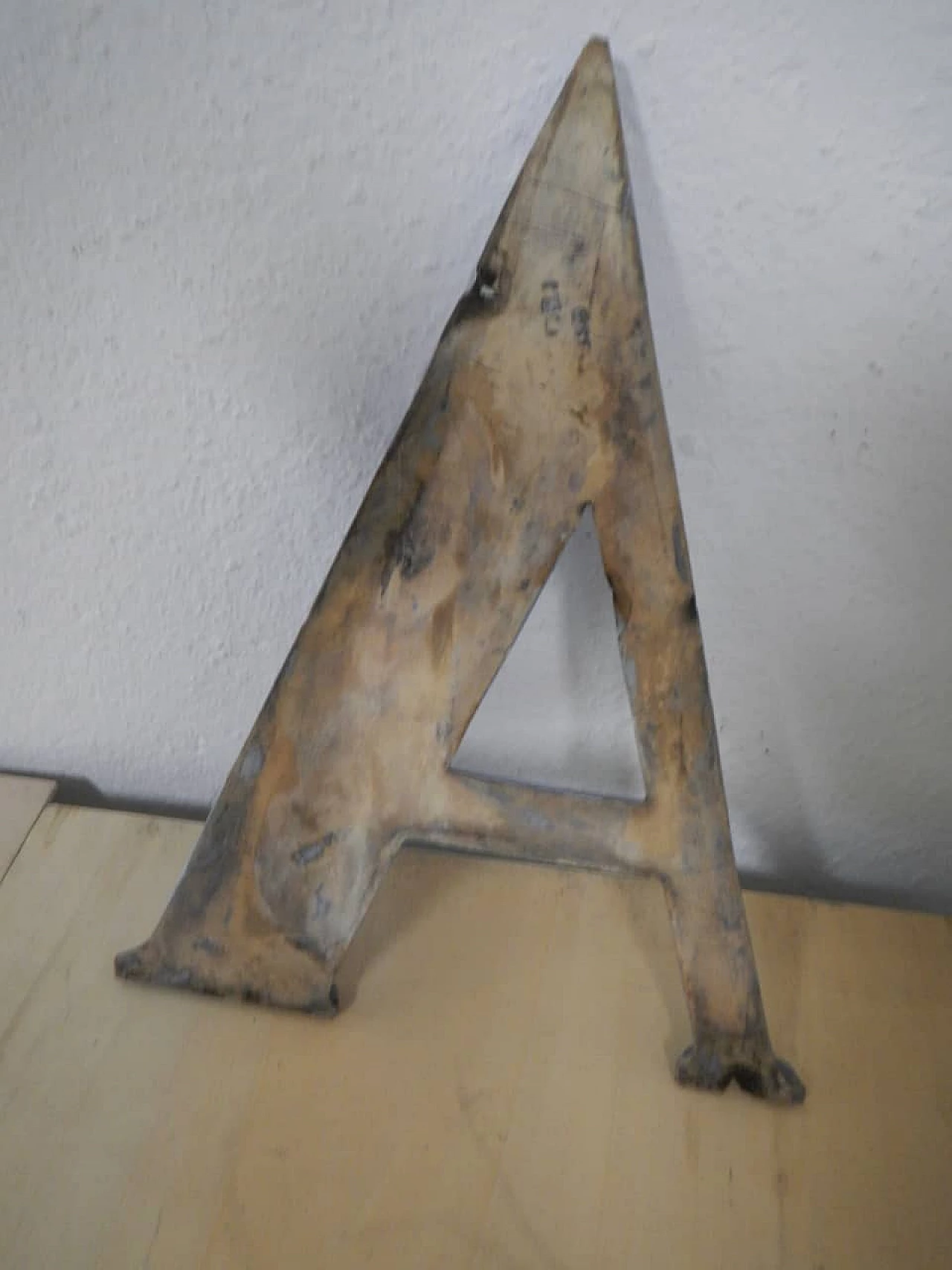 Letter A in terracotta by G Gregorj Treviso, 1940s 2