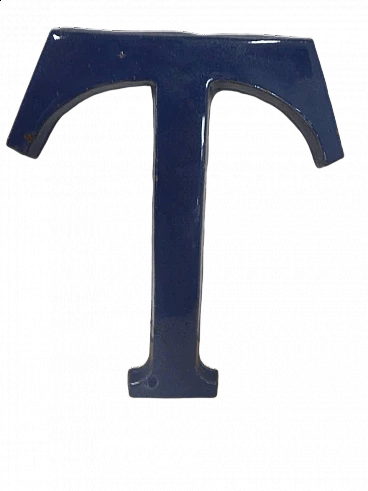 Letter T in terracotta by G Gregorj Treviso, 1940s