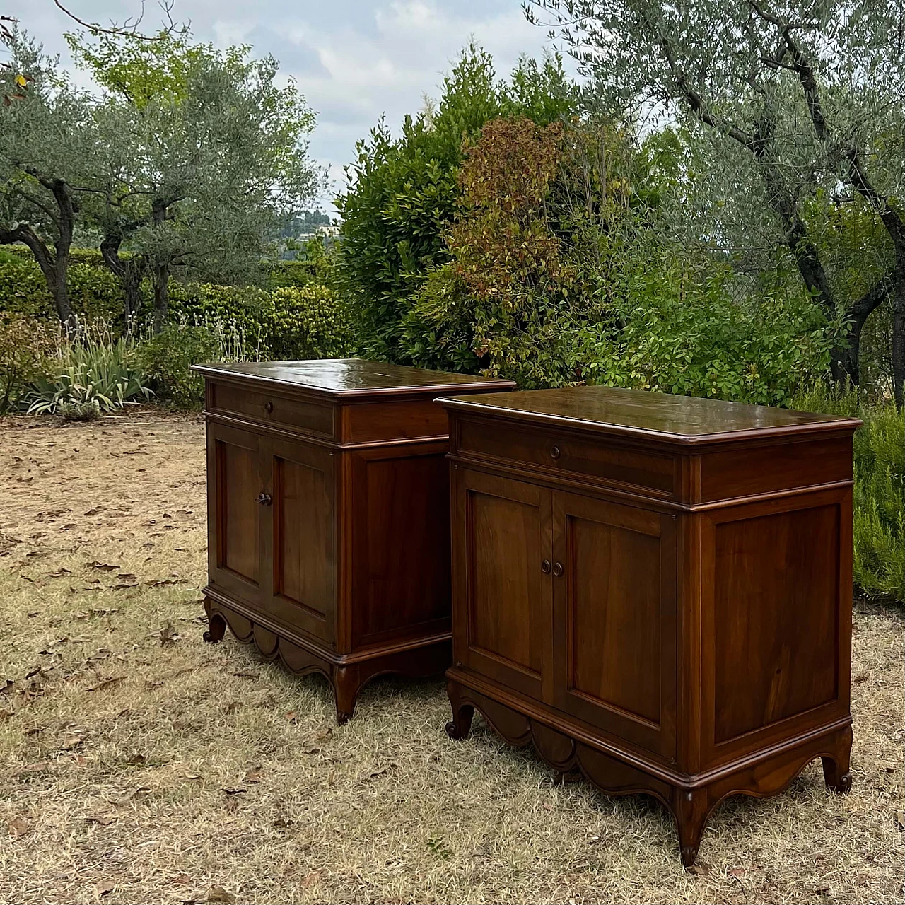 Pair of Italian walnut and briarwood sideboards, 19th century 1251927