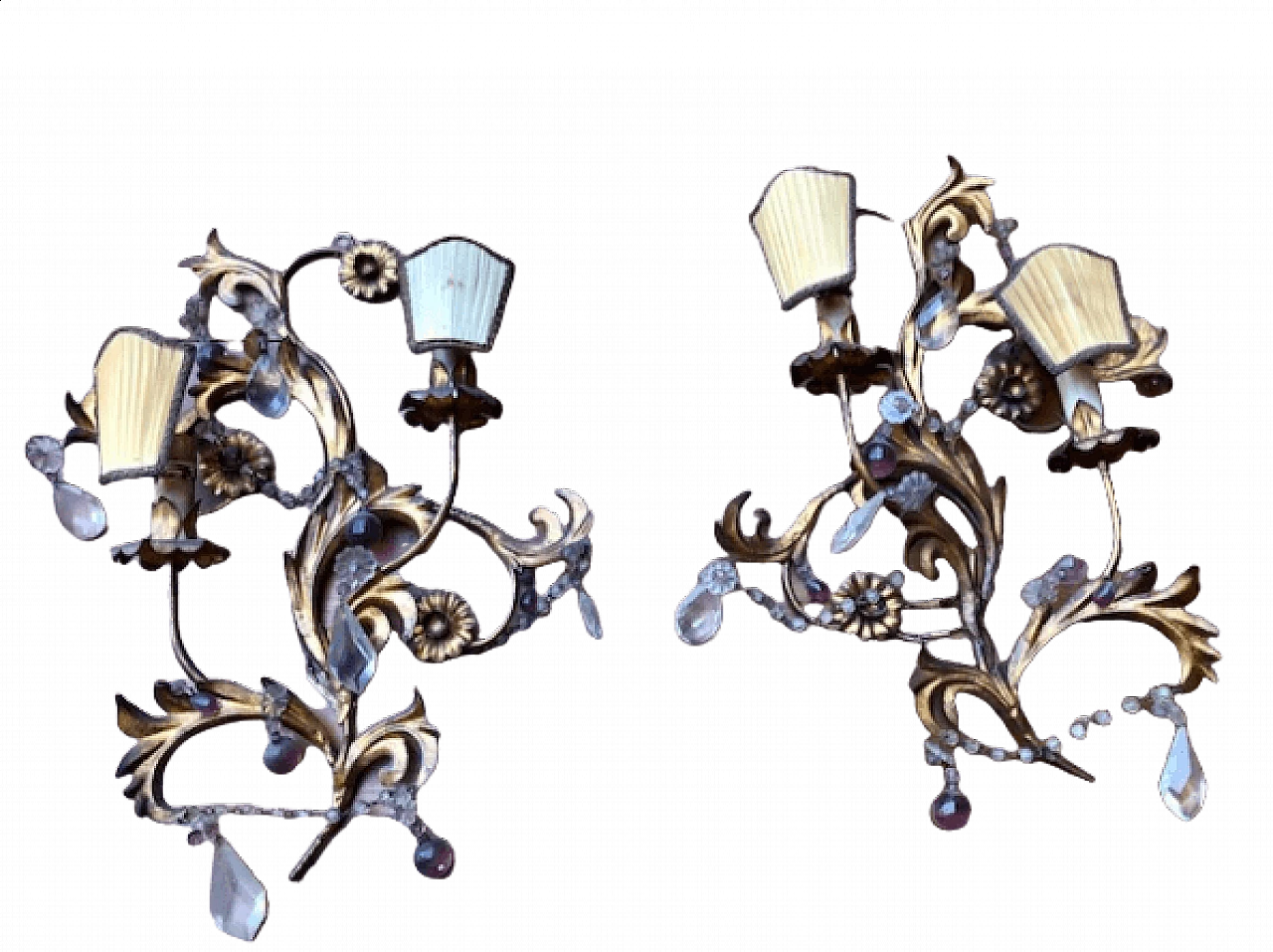 Pair of applique in gilded metal, '800 5