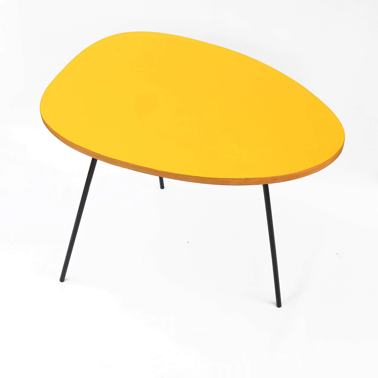 Yellow laminate coffee table by UP Závody, 1960s 4