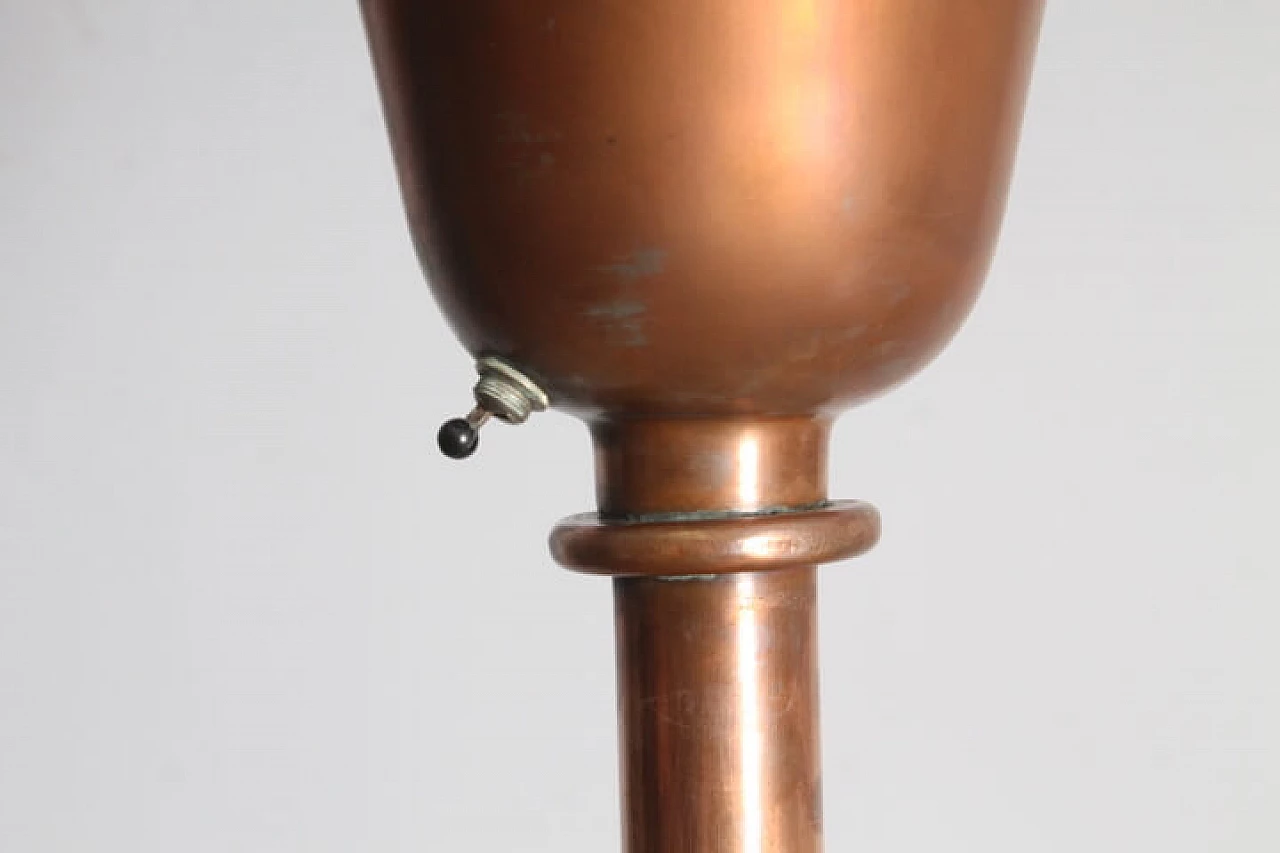 Art Deco style floor lamp in copper, 1930s 4