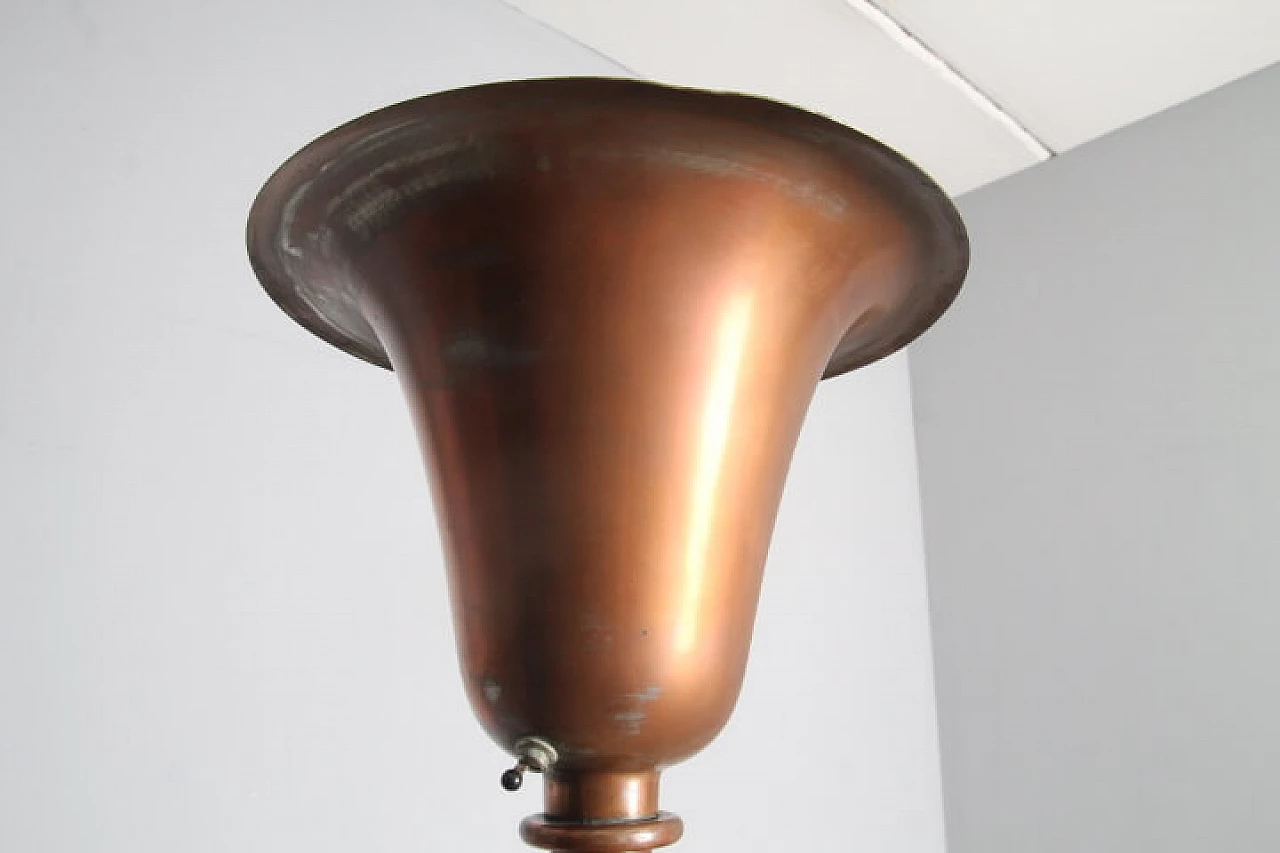 Art Deco style floor lamp in copper, 1930s 5