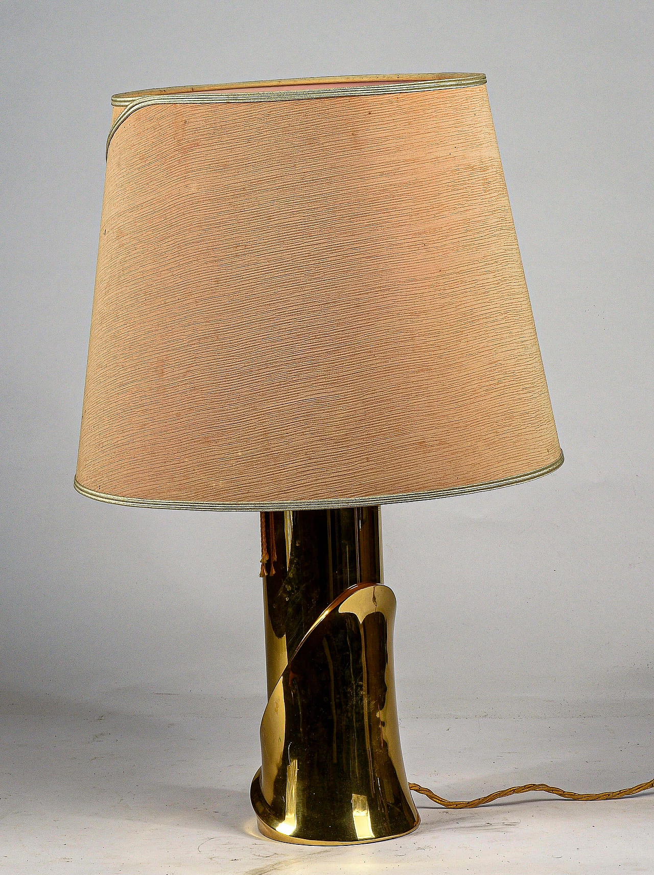 Metal and brass table lamp Luciano Frigerio style, 1970s 1