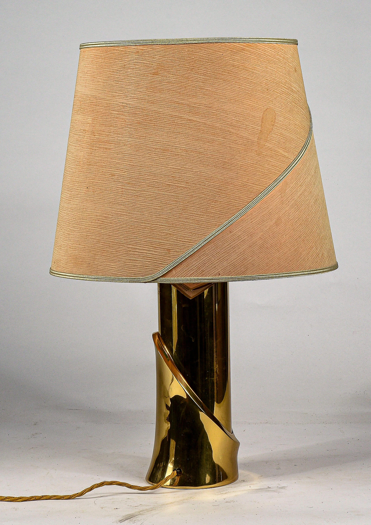 Metal and brass table lamp Luciano Frigerio style, 1970s 5