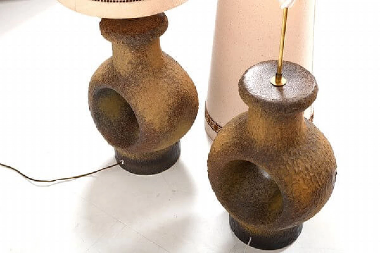 Pair of Danish ceramic lamps, 1960s 4