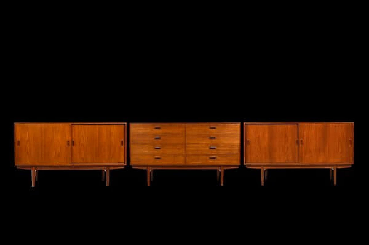 Dresser and pair of sideboards by Børge Mogensen for Søborg Møbelfabrik, 1950s 1