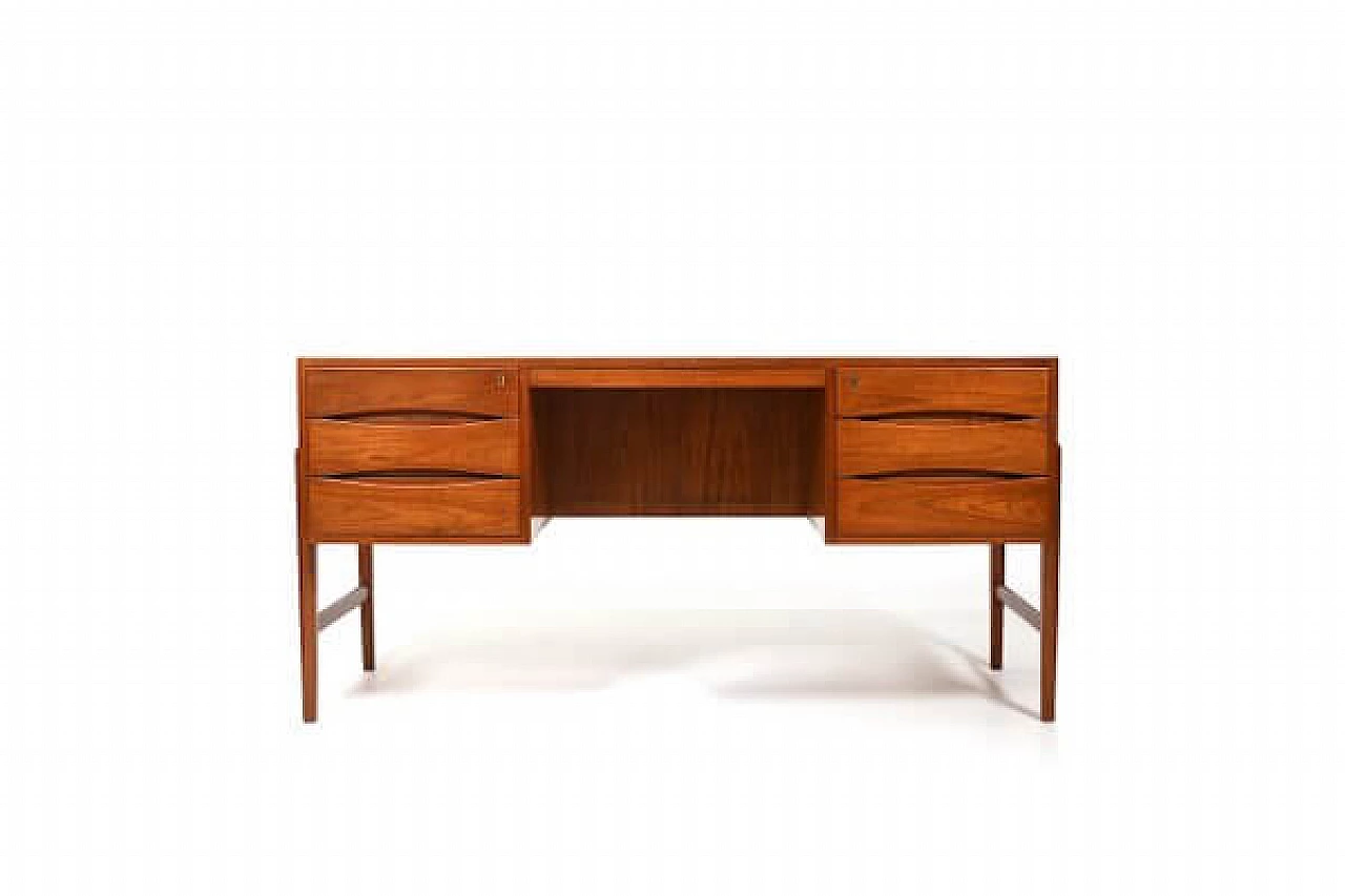 Danish teak writing desk by Arne Vodder, 1960s 1