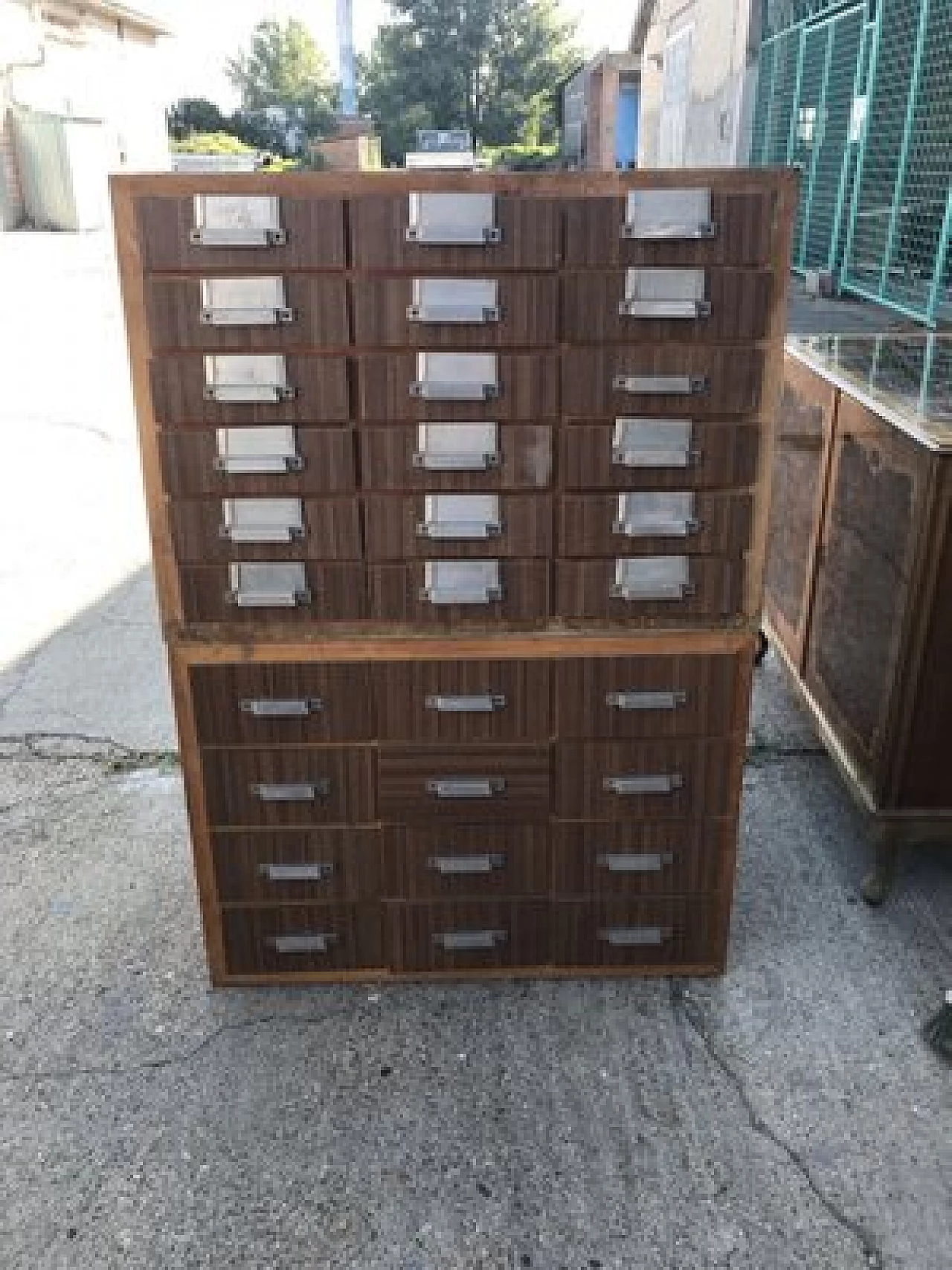 Industrial-style cabinet with drawers, 1950s 7