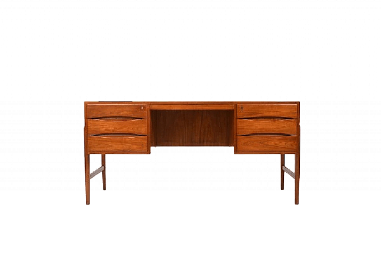 Danish teak writing desk by Arne Vodder, 1960s 8