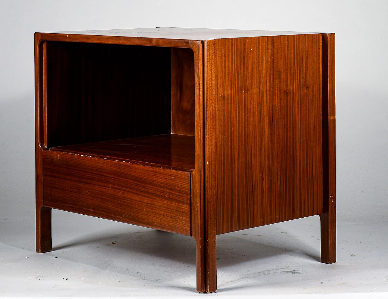 Wooden bedside table with one drawer and one compartment by Stilwood, 1980s 7