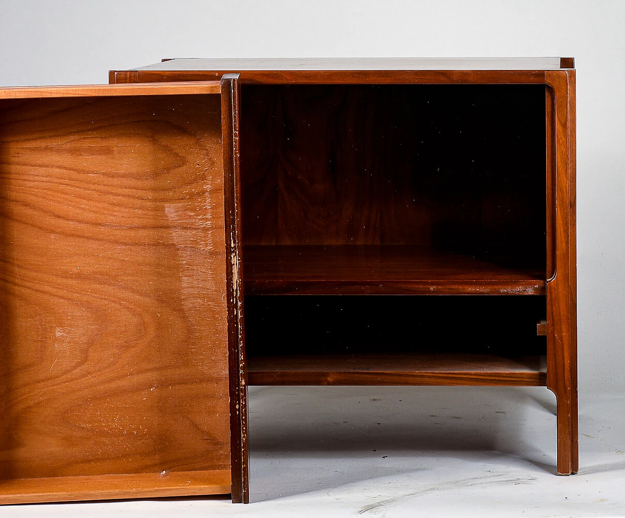 Wooden bedside table with one drawer and one compartment by Stilwood, 1980s 8