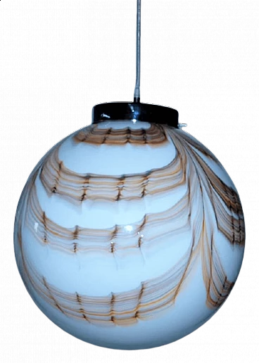 Murano glass sphere ceiling lamp, 1970s