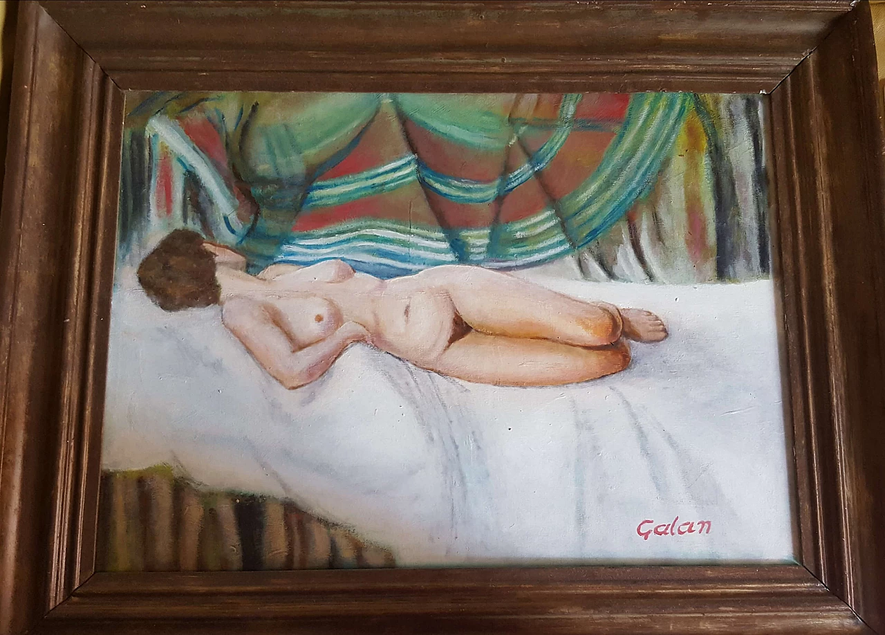 Oil on canvas Female nude by Galan, 1980s | intOndo