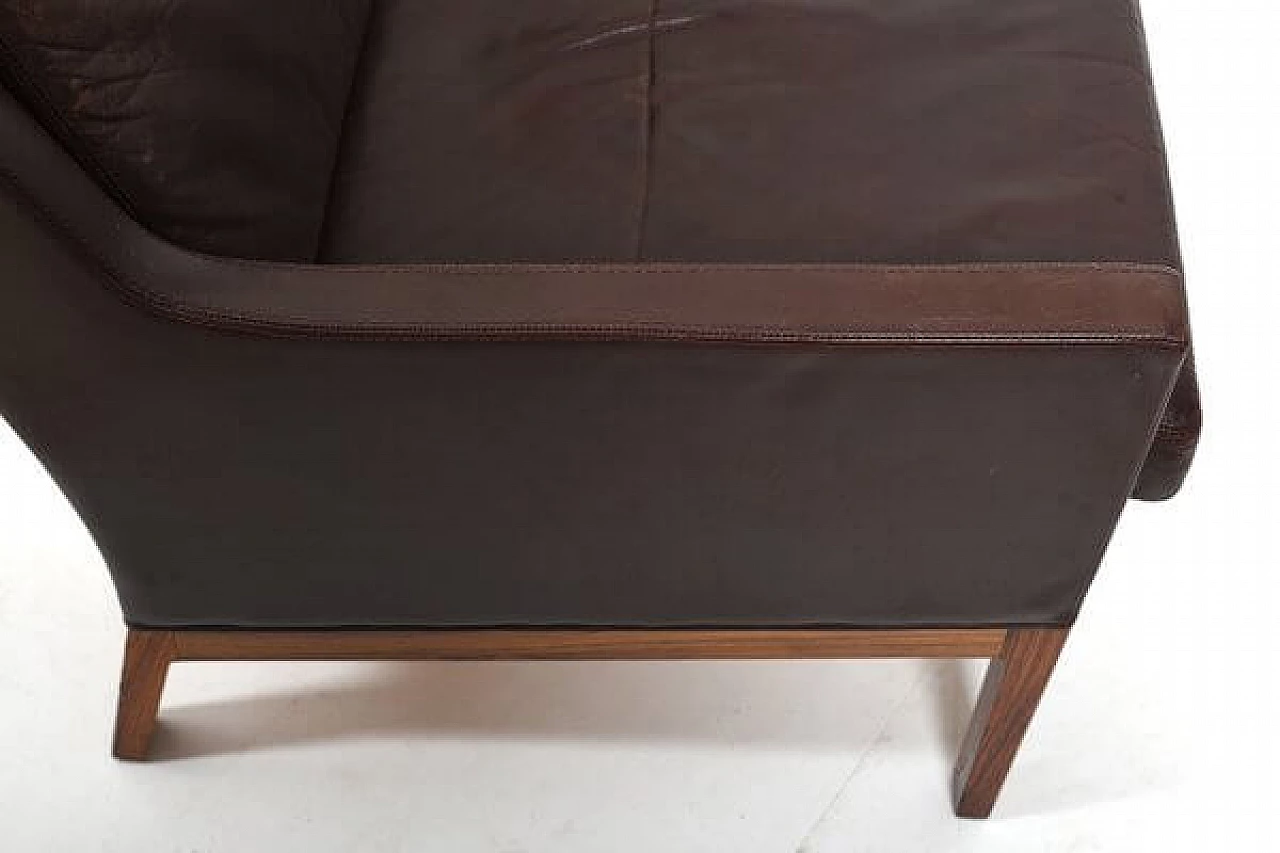 3-Seater sofa in brown leather by Kai Lyngfeldt Larsen for Søren Willadsen Møbelfabrik, 1960s 9