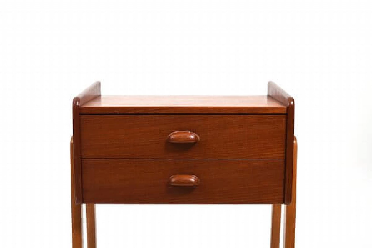 Danish teak and oak side table with drawers by Melvin Mikkelsen, 1960s 6