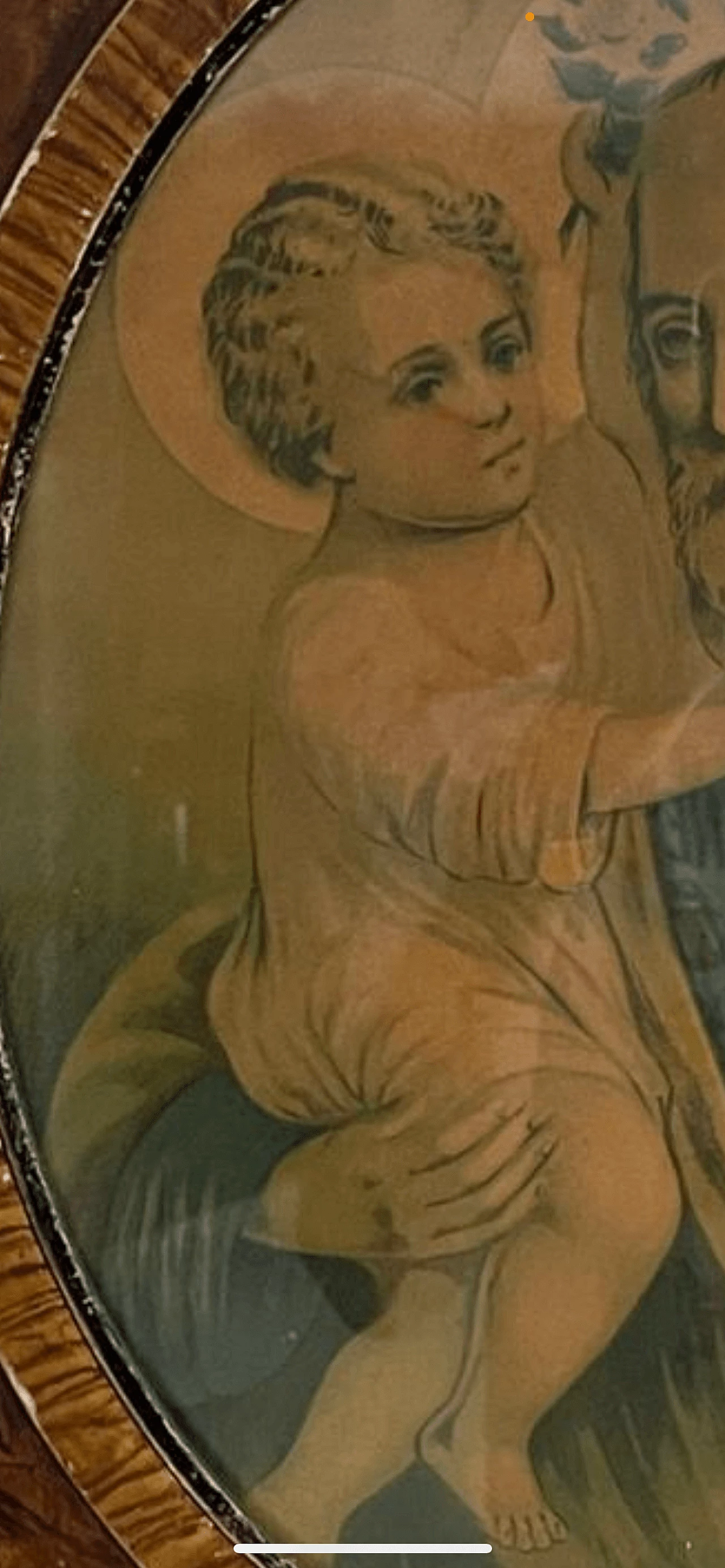 Quadro ovale raffigurante San Giuseppe col Bambino, '900 3