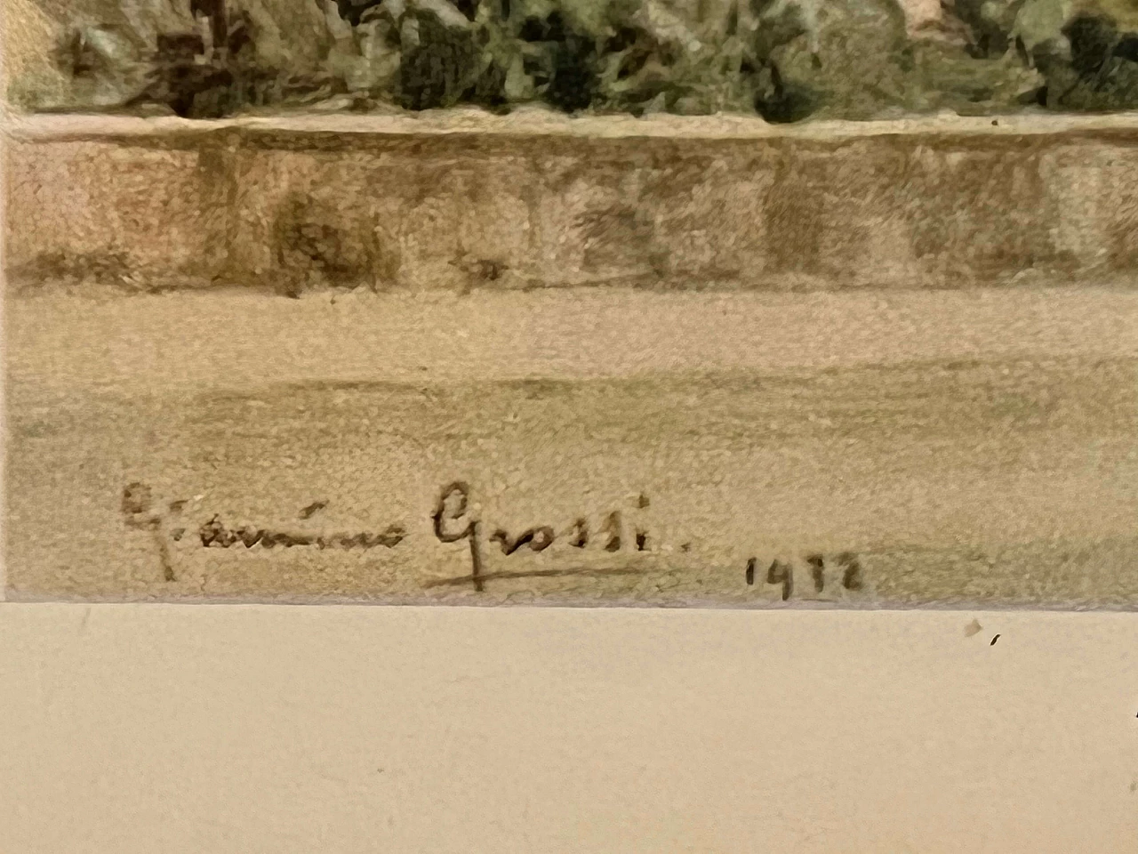 Giannino Grossi, Castello visconteo di Somma Lombardo, stampa a colori, 1932 4
