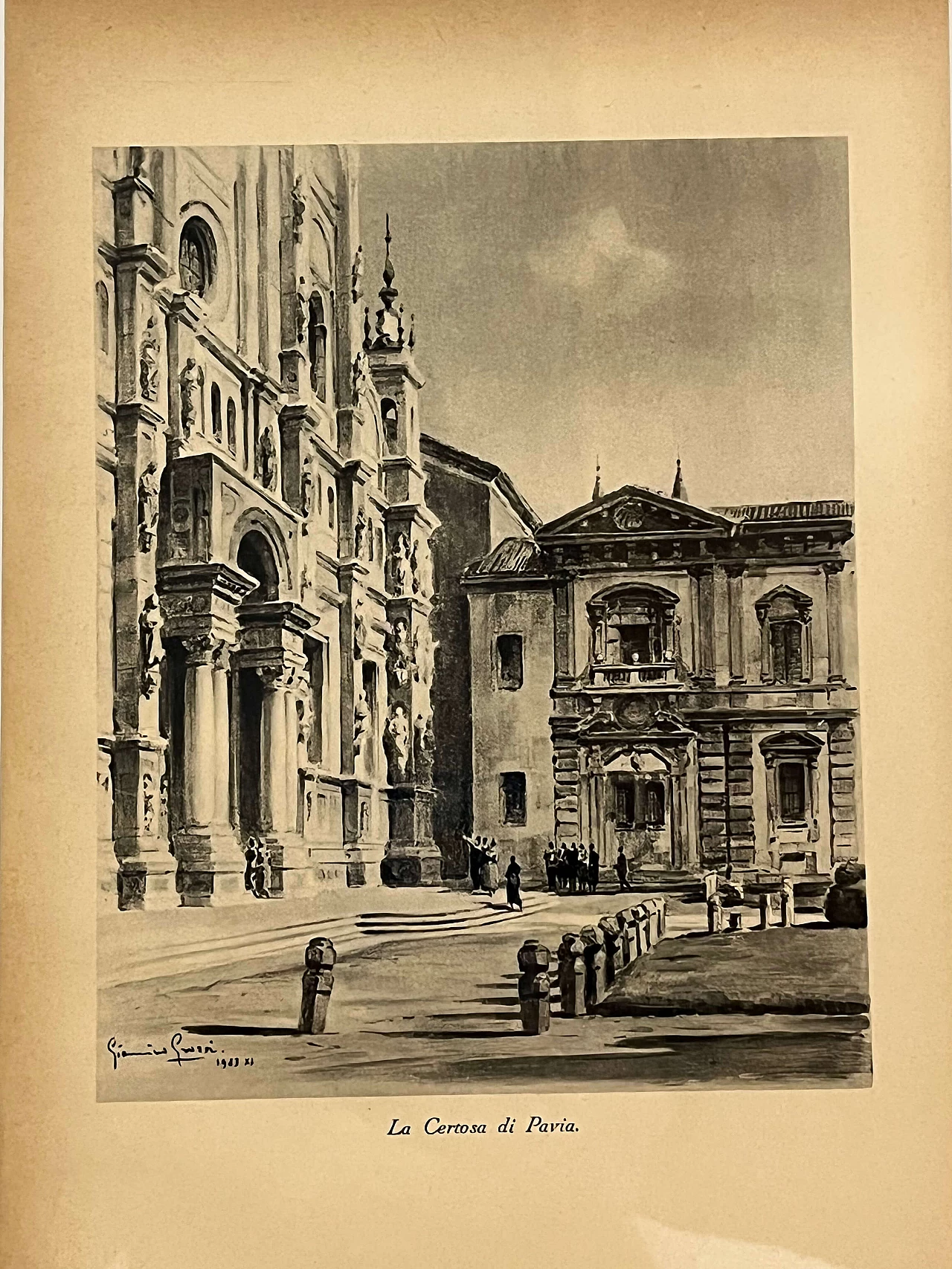 Giannino Grossi, La Certosa di Pavia, stampa, 1933 2