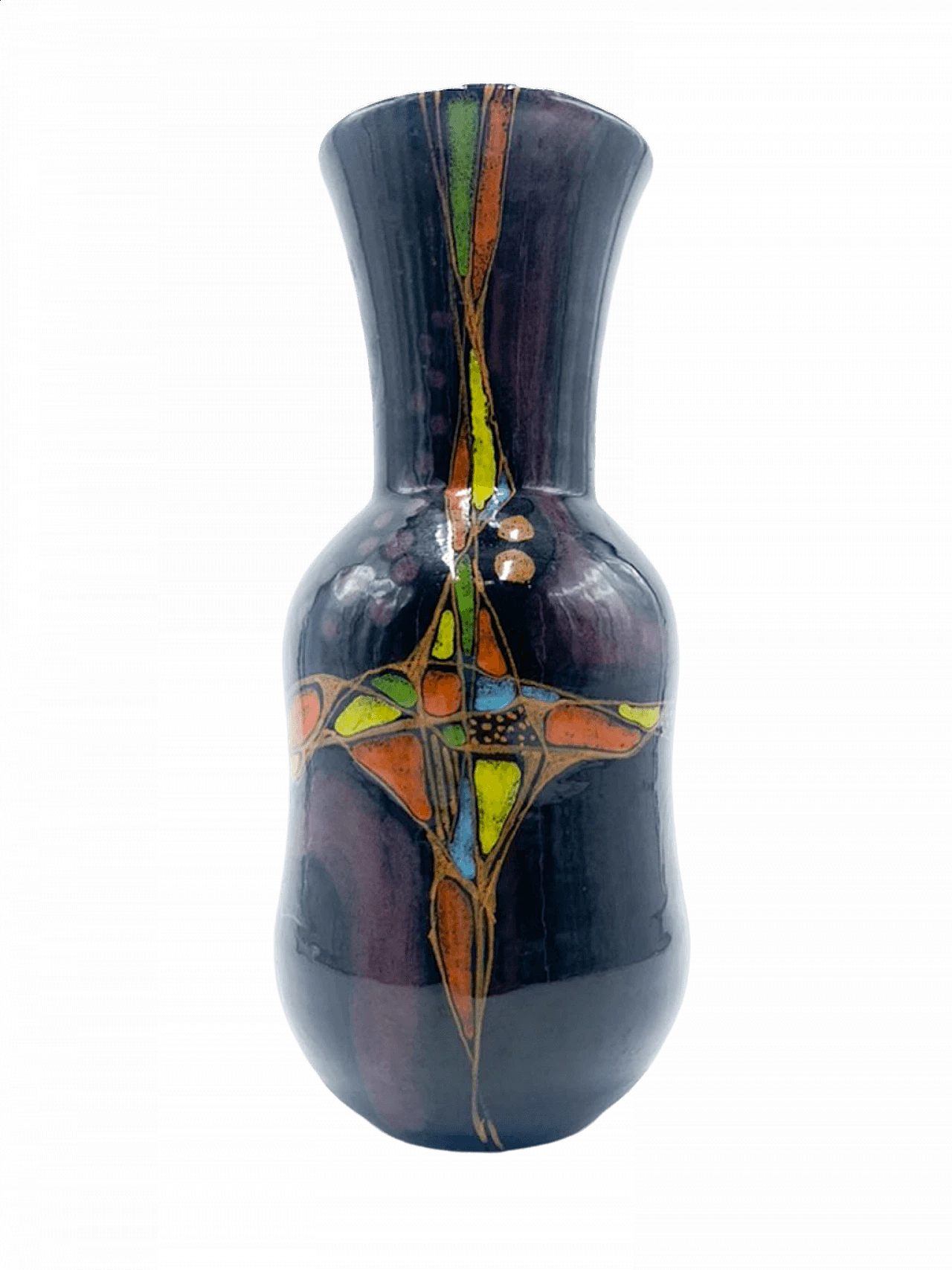 Decorated ceramic vase by Verzolini, 1970s 7