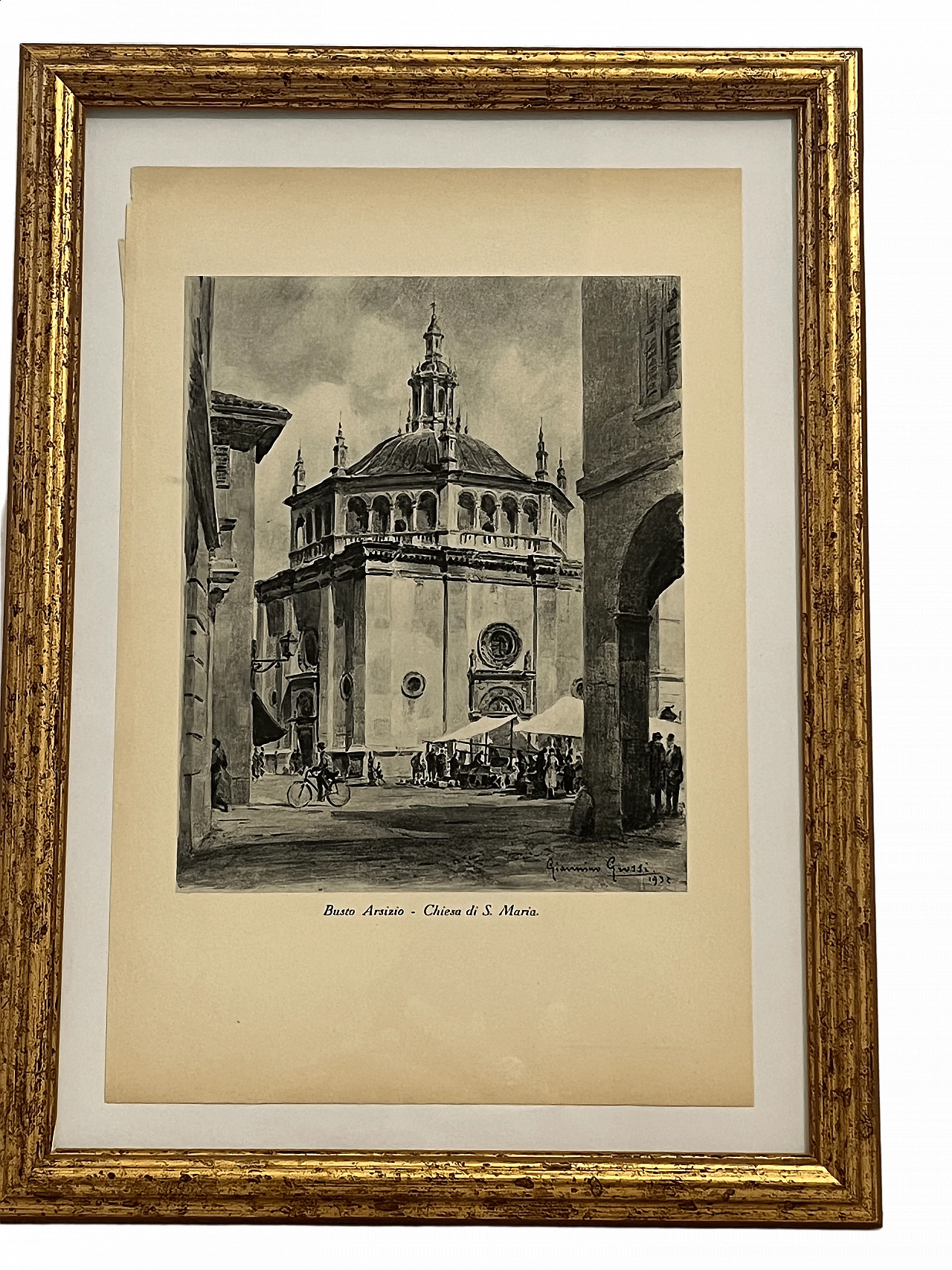 Printed Church of Santa Maria in Busto Arsizio by Giannino Grossi, 1930s 4