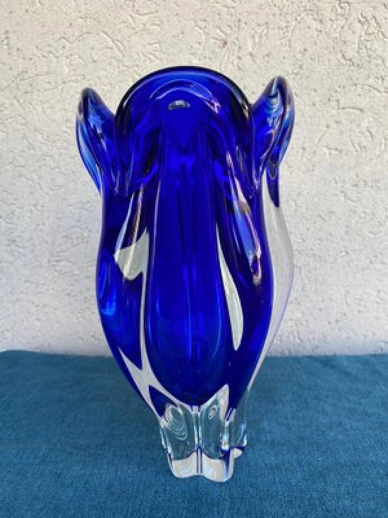 Blue glass vase, 1960s 1