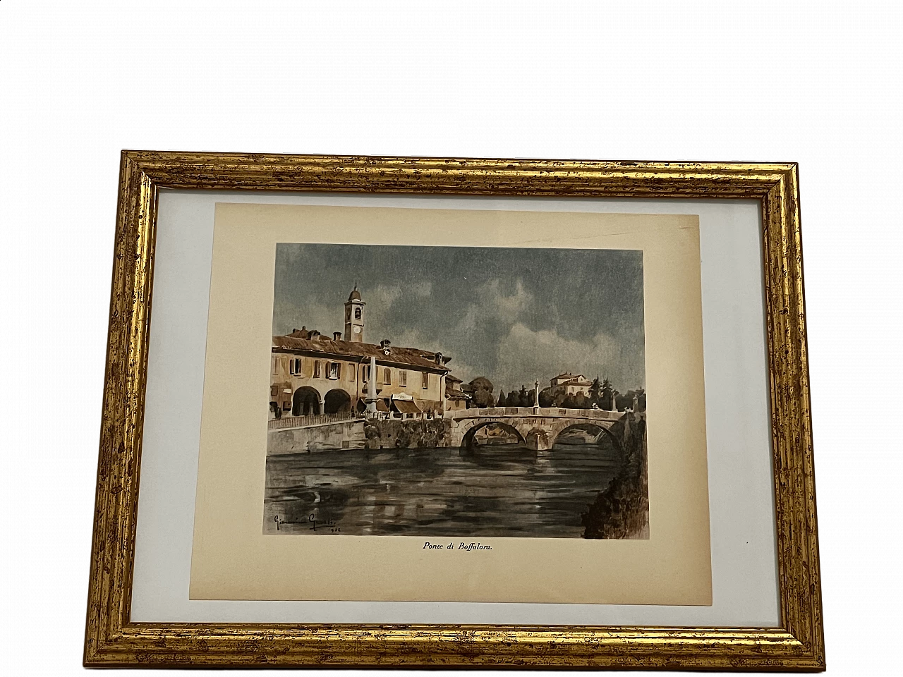 Giannino Grossi, Ponte di Boffalora Sopra Ticino, stampa a colori, 1932 5