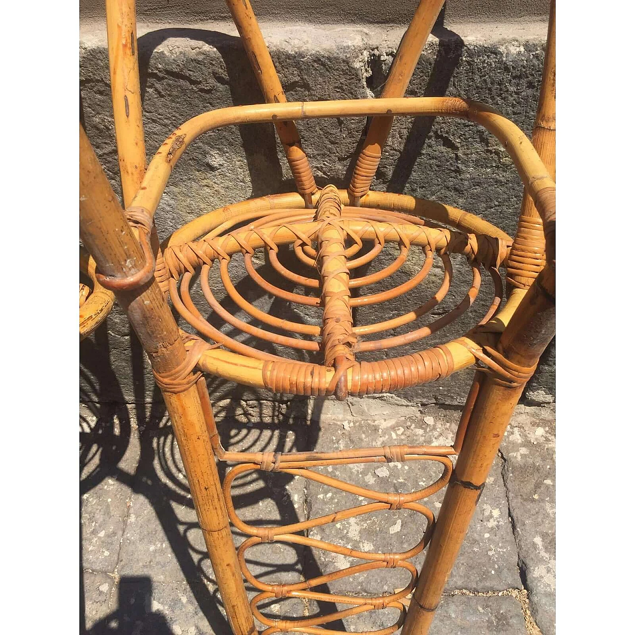 Pair of bamboo chairs by Pierantonio Bonacina, 1960s 11