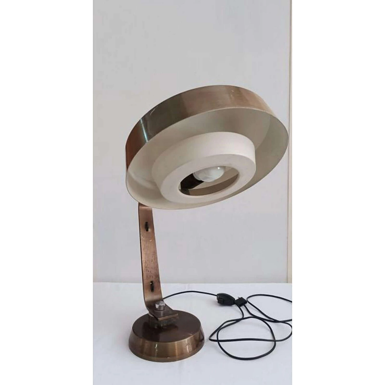 Metal table Lamp in the Arredoluce style, 1970s 10