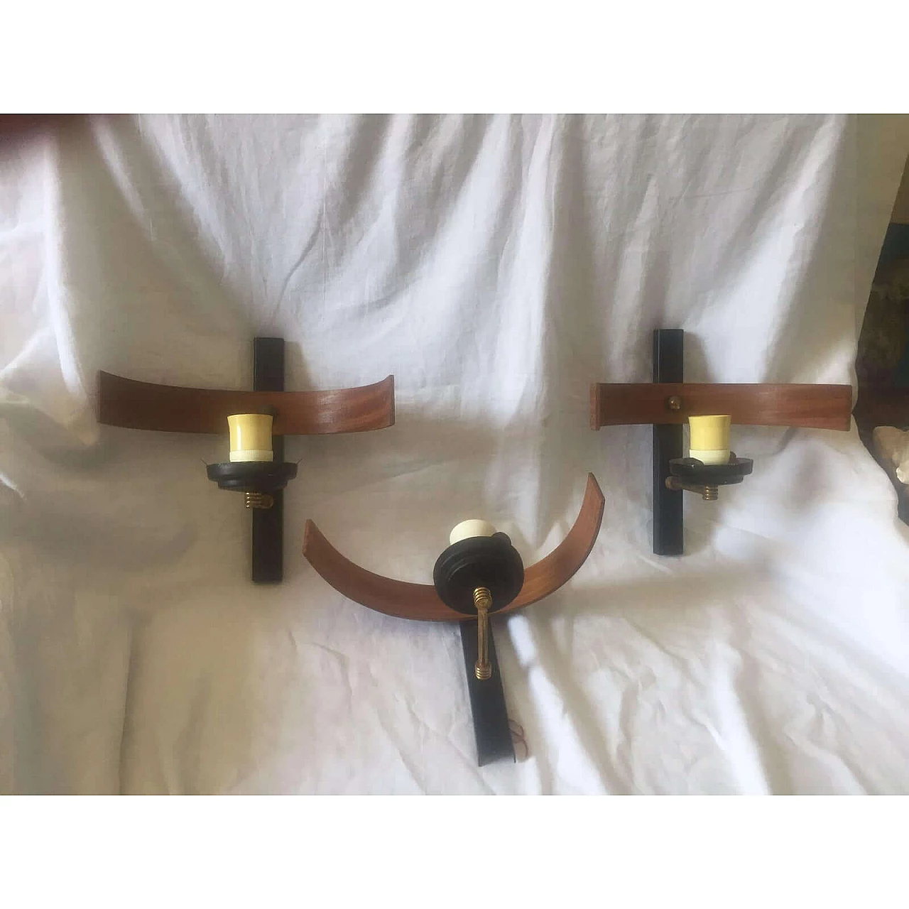 3 Wall sconces in Stilnovo Style, 1960s 6