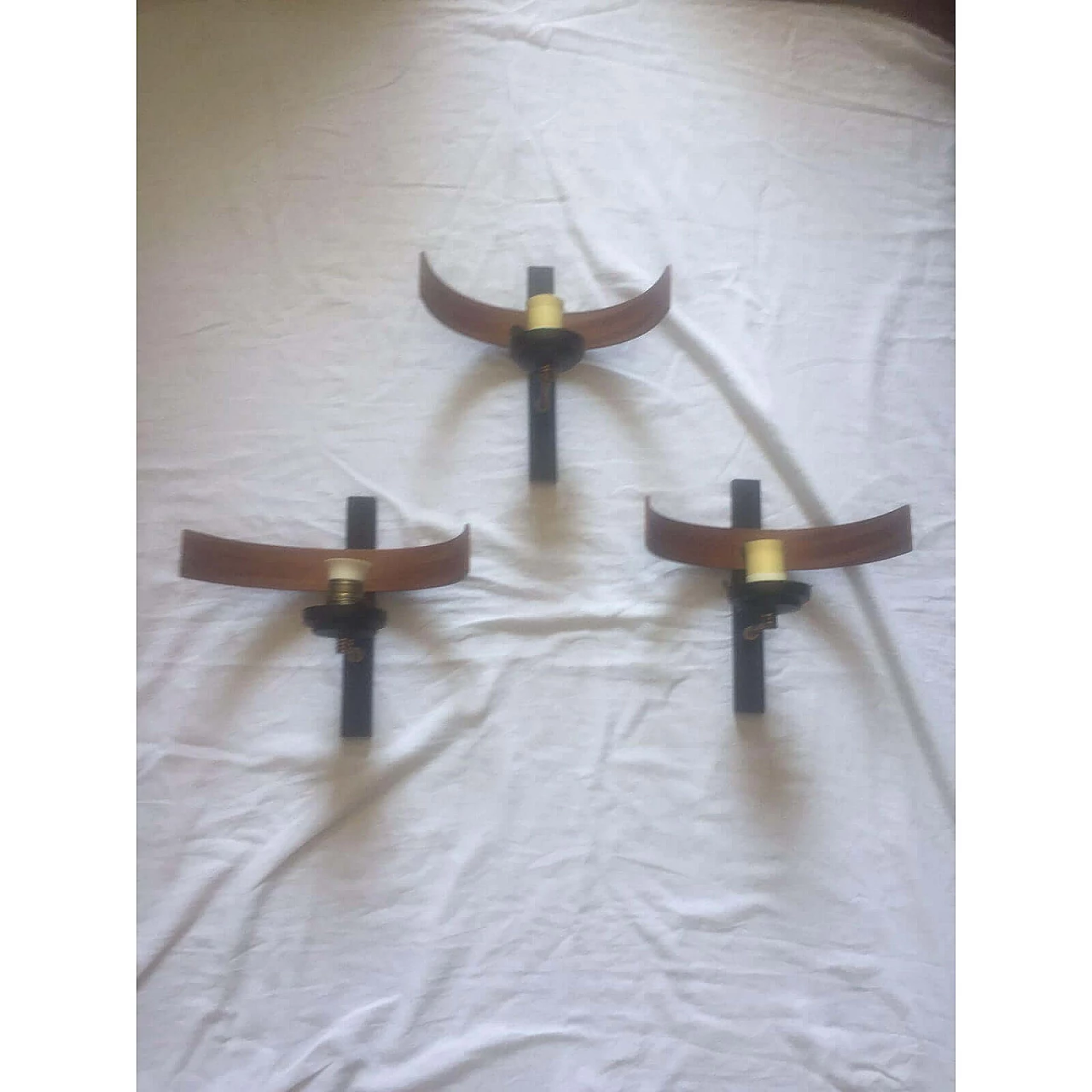 3 Wall sconces in Stilnovo Style, 1960s 11