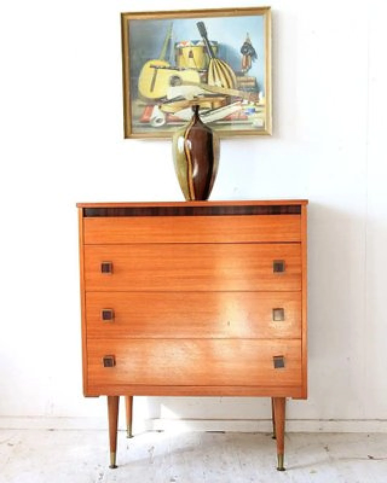 Teak four-drawer dresser, 1960s 5