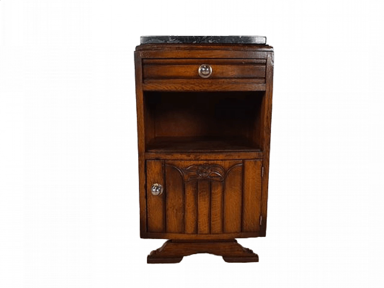 French bedside table with marble shelf, 1950s 29