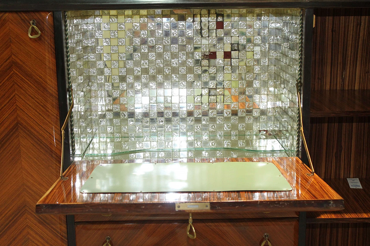 Sideboard with decorated glass, 19th century 5