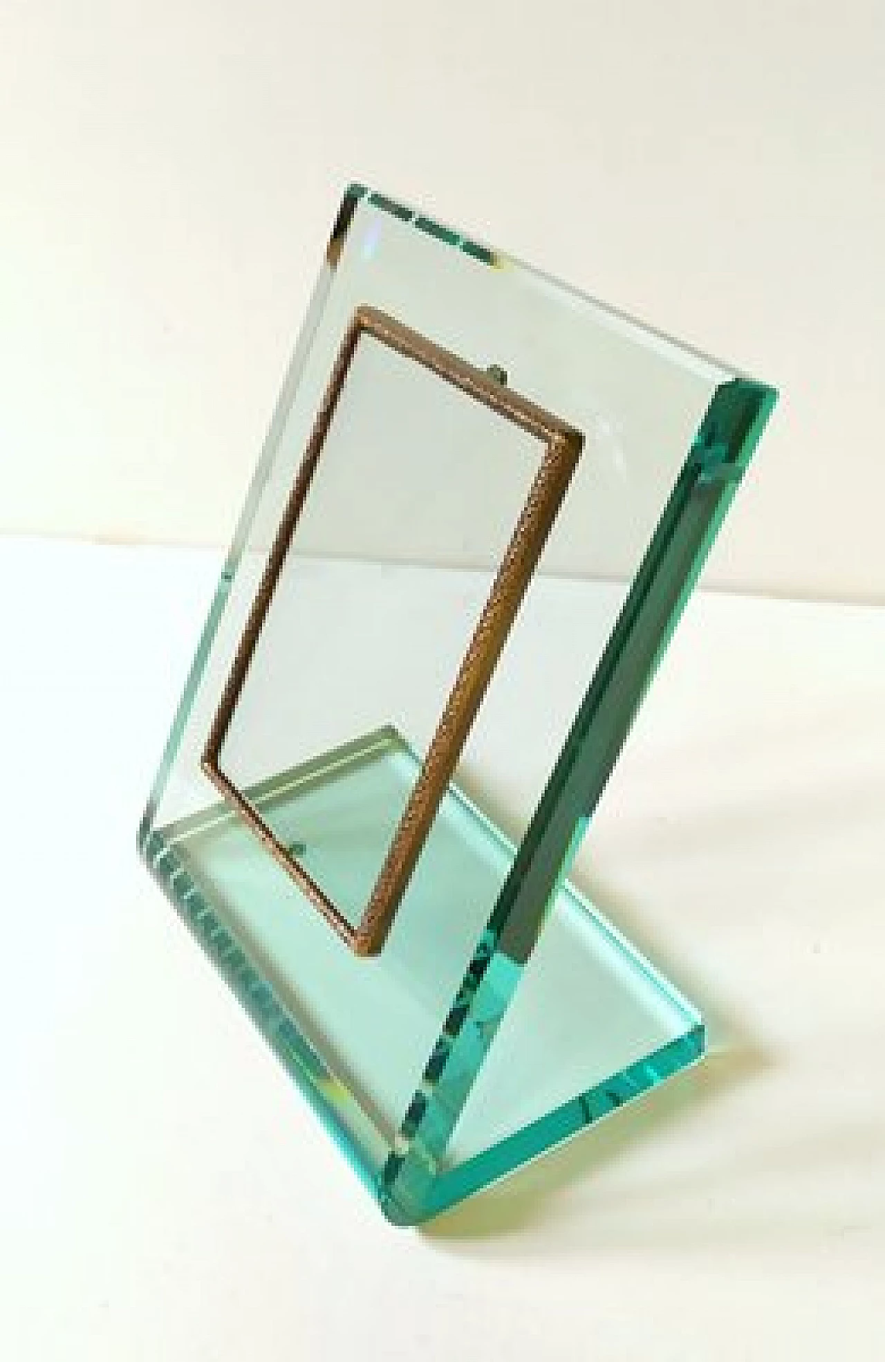 Crystal photo frame attributed to Fontana Arte, 1940s 1