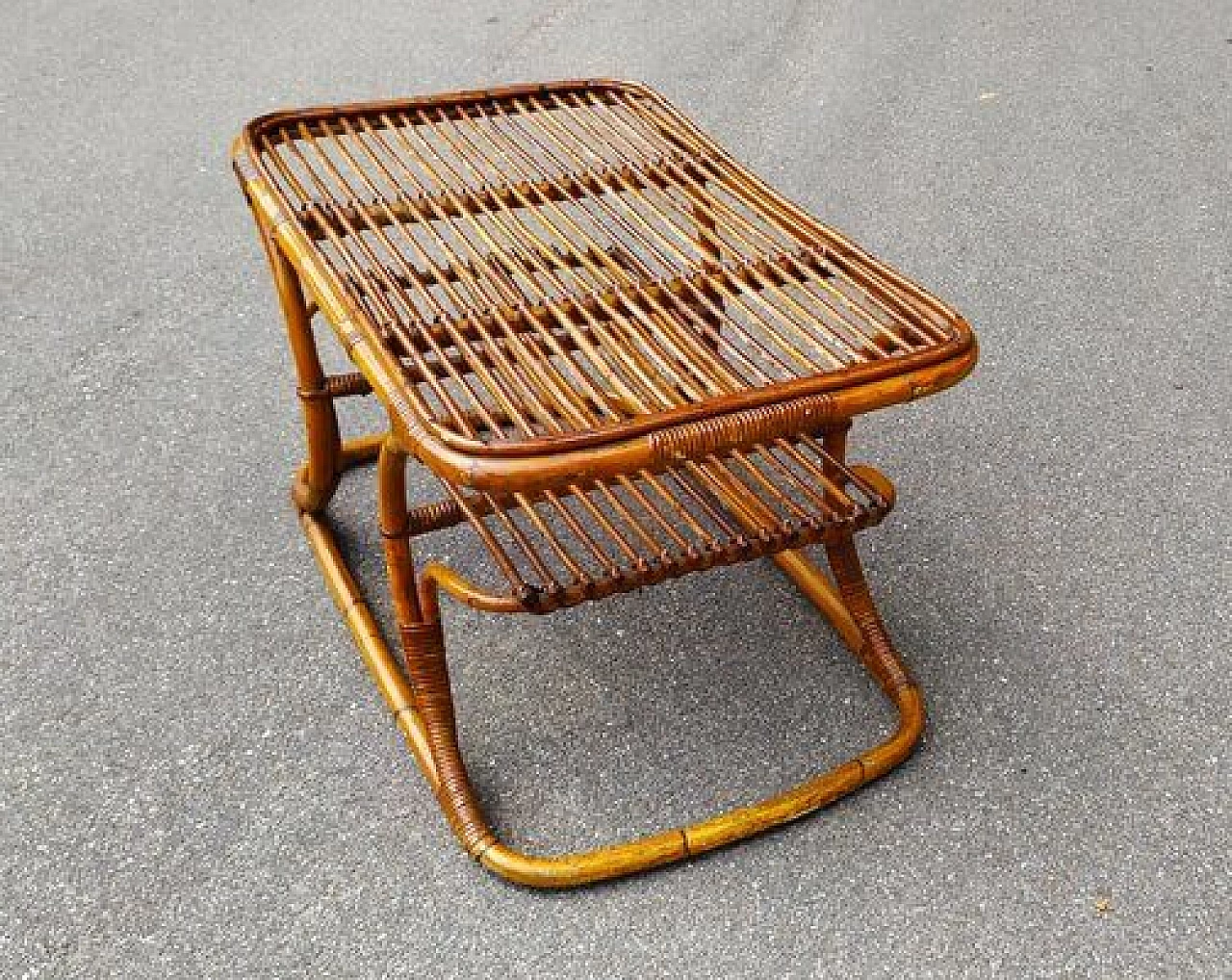 Bamboo coffee table in the style of Tito Agnoli, 1950s 2